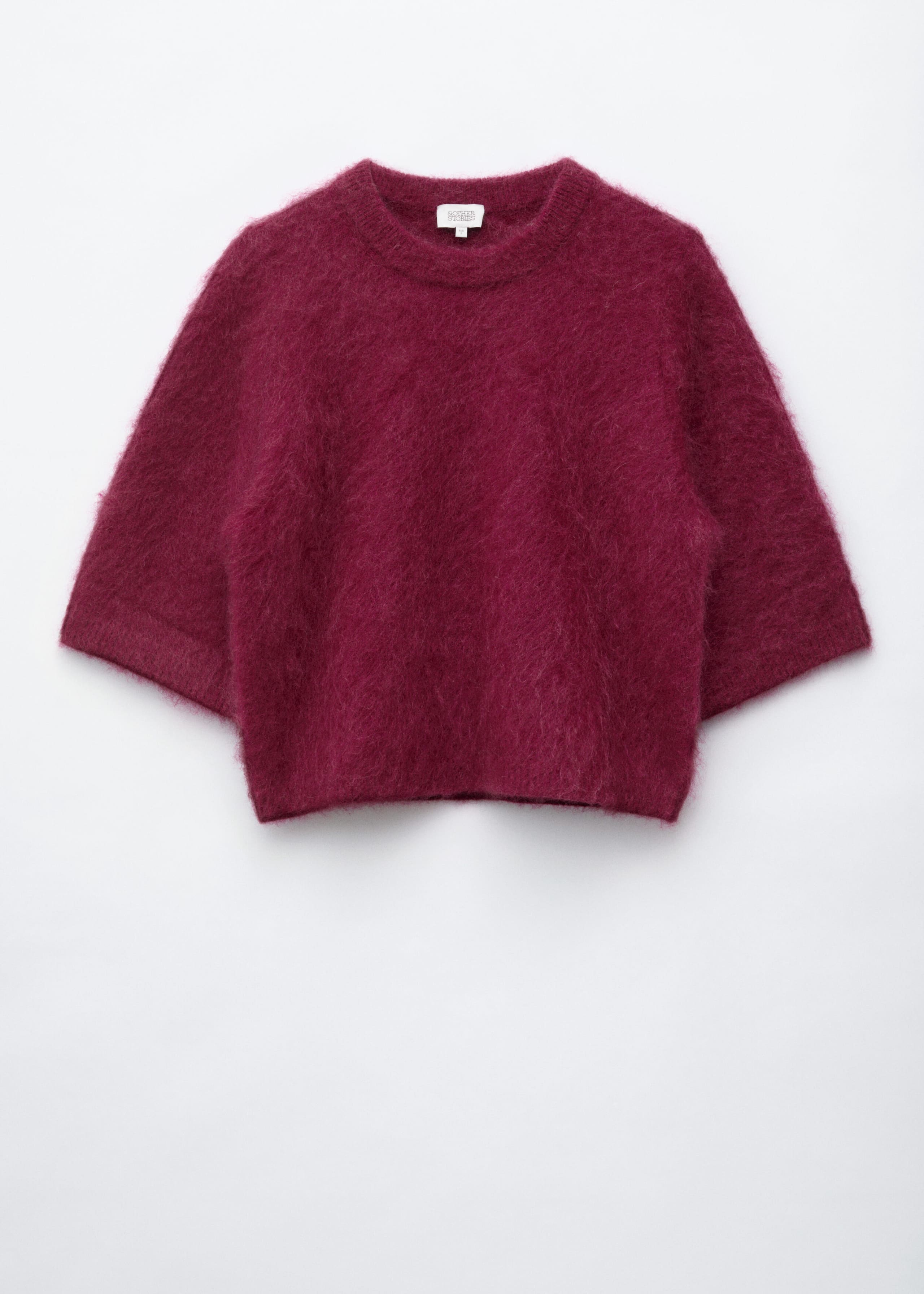 Mohair-Blend Knitted T-shirt - Dark Fuschia - Still Life