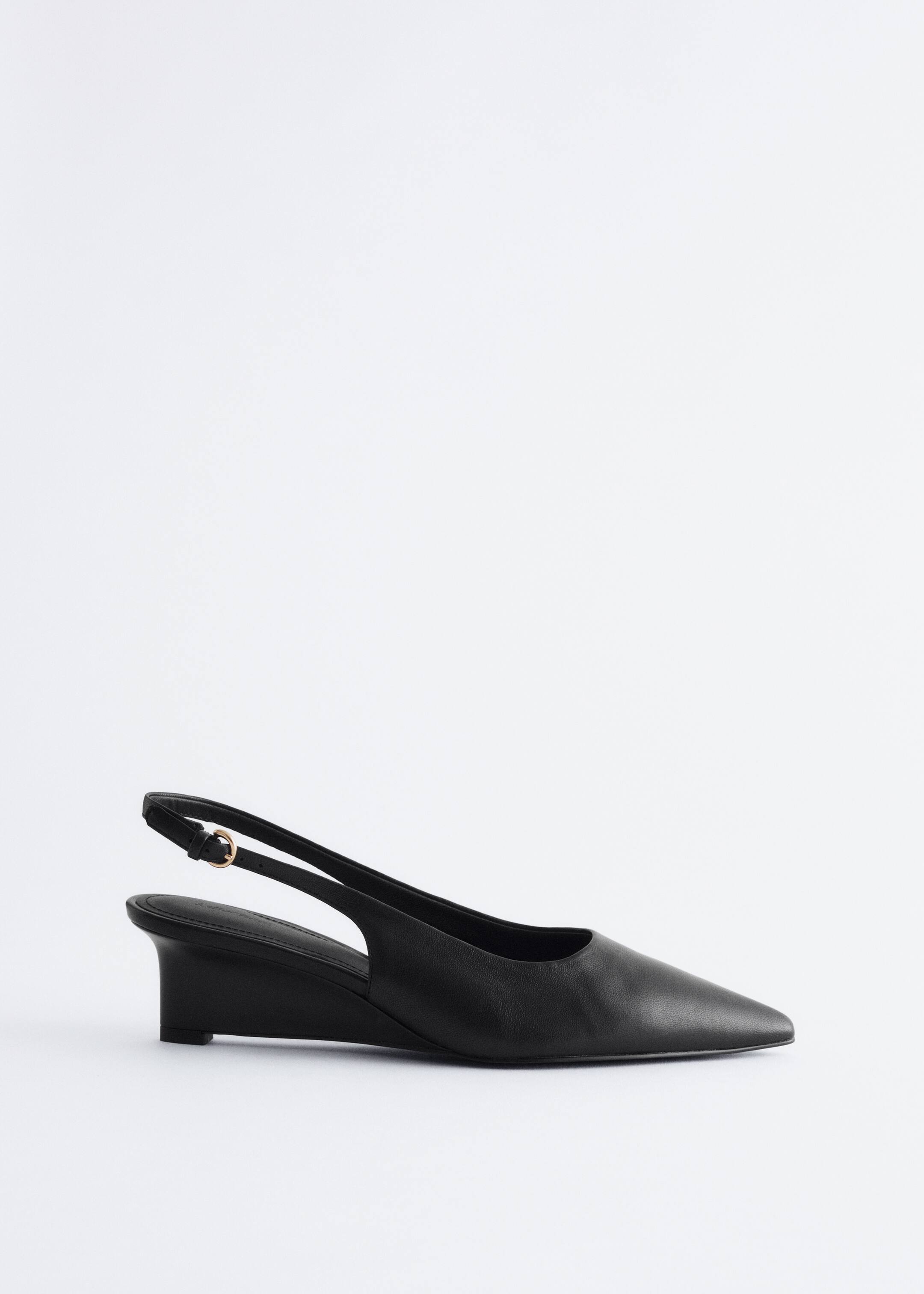 Se større billede: Slingback-pumps i læder med kilehæl - Sort - DAME | H&M DK 3