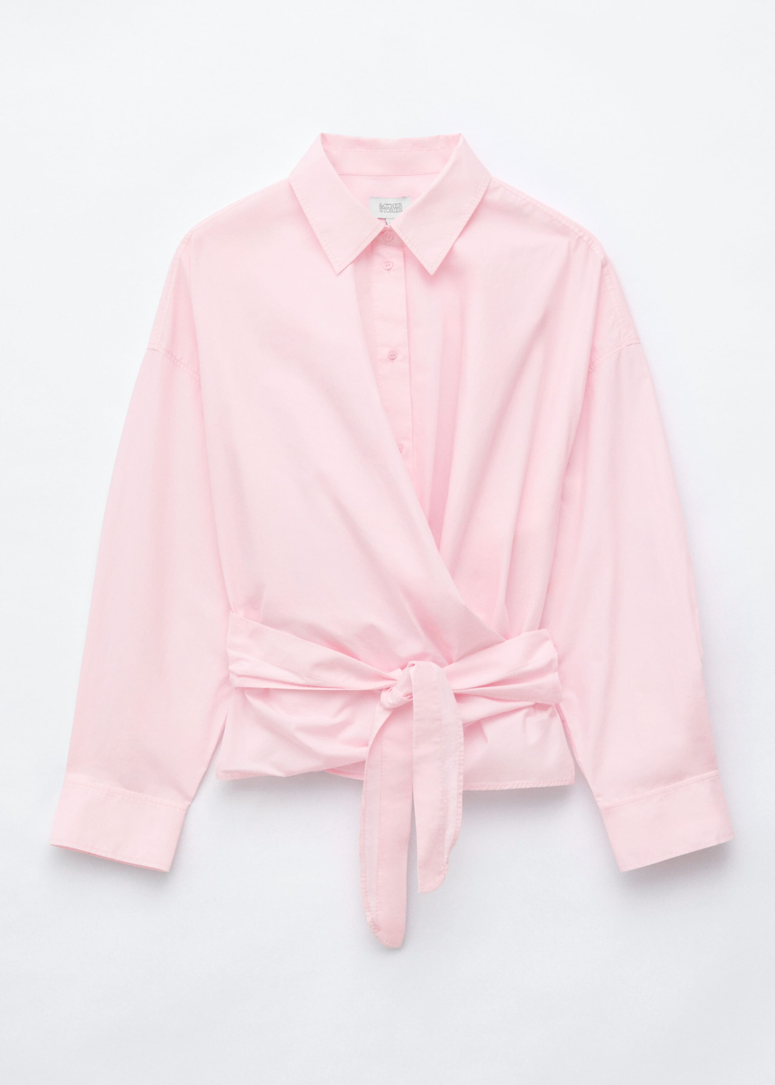 Tie-Waist Cotton Shirt - Light Pink - Still Life
