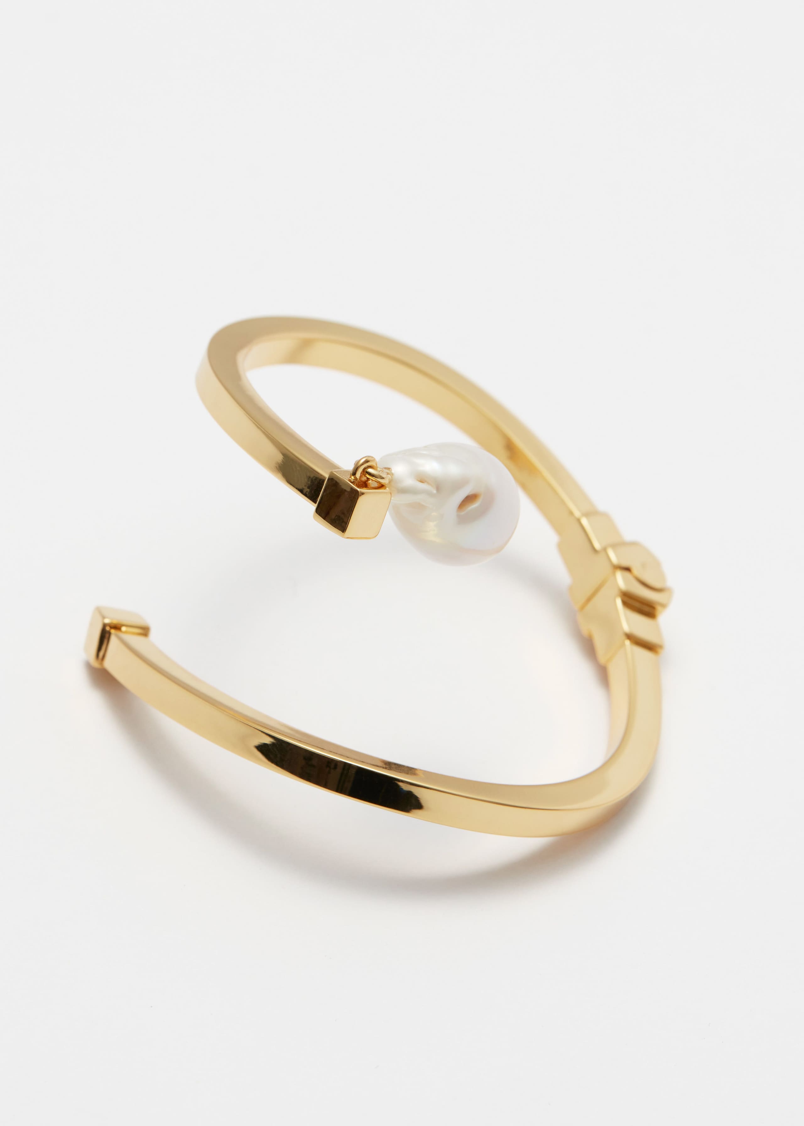 Freshwater Pearl Cuff Bracelet - Gold - Still Life