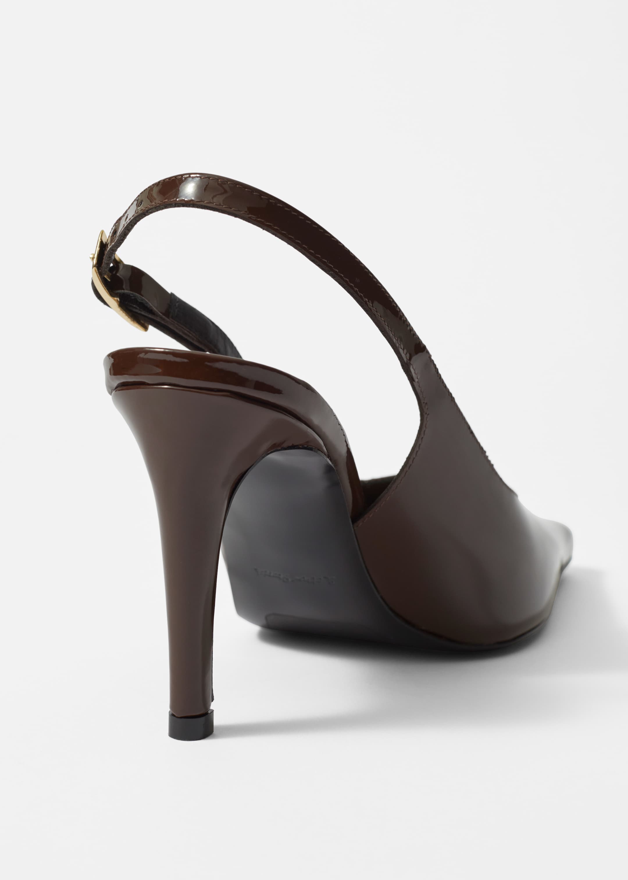 View larger image: Patent Leather Slingback Pumps - Brown - Ladies | H&M GB 3