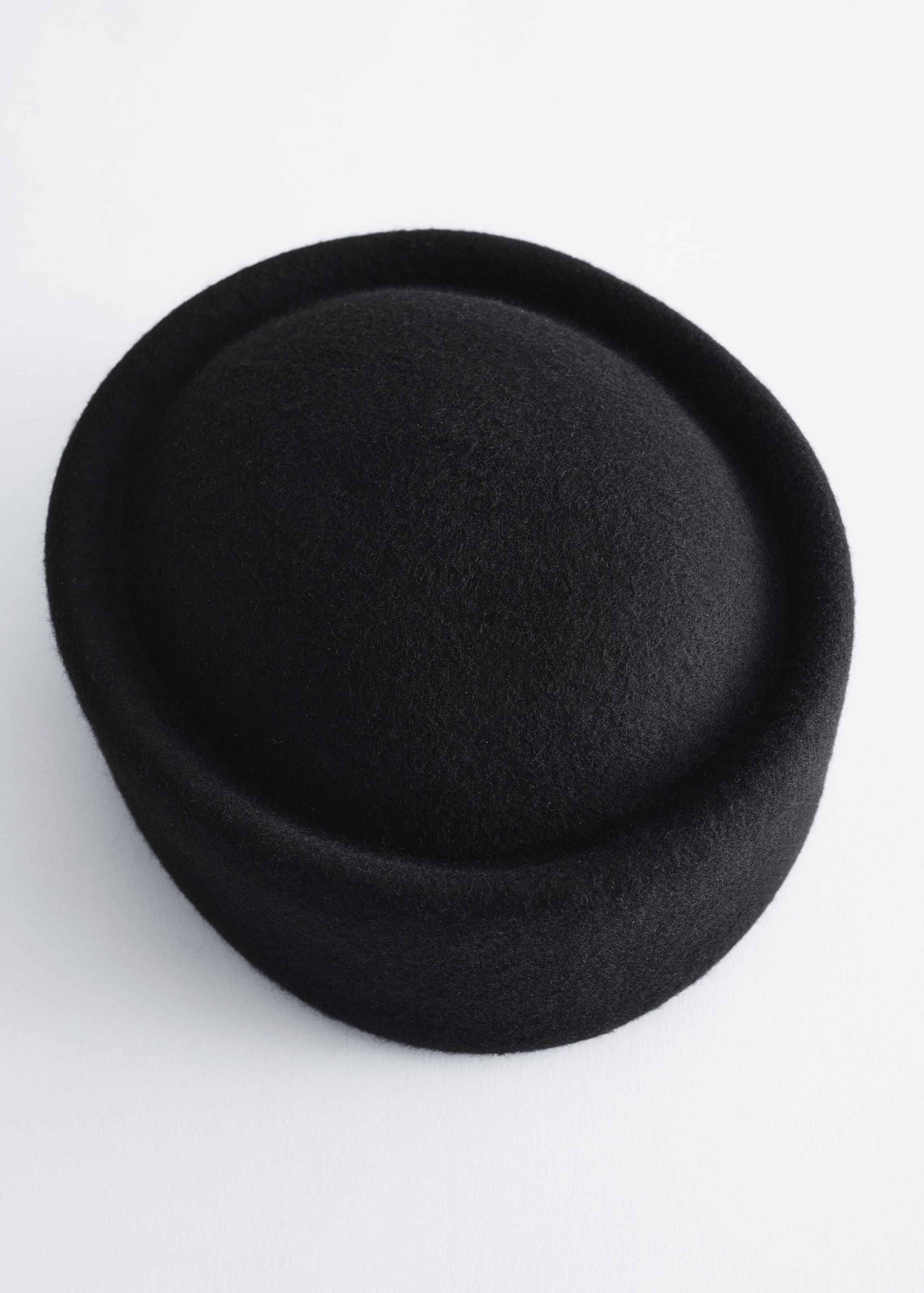 Wide Brim Felt Hat - Black - Still Life