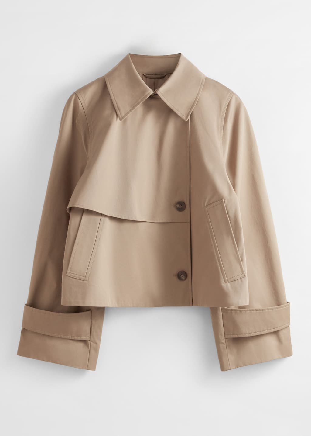 Kurze Trenchcoat-Jacke - Beige - Stillleben