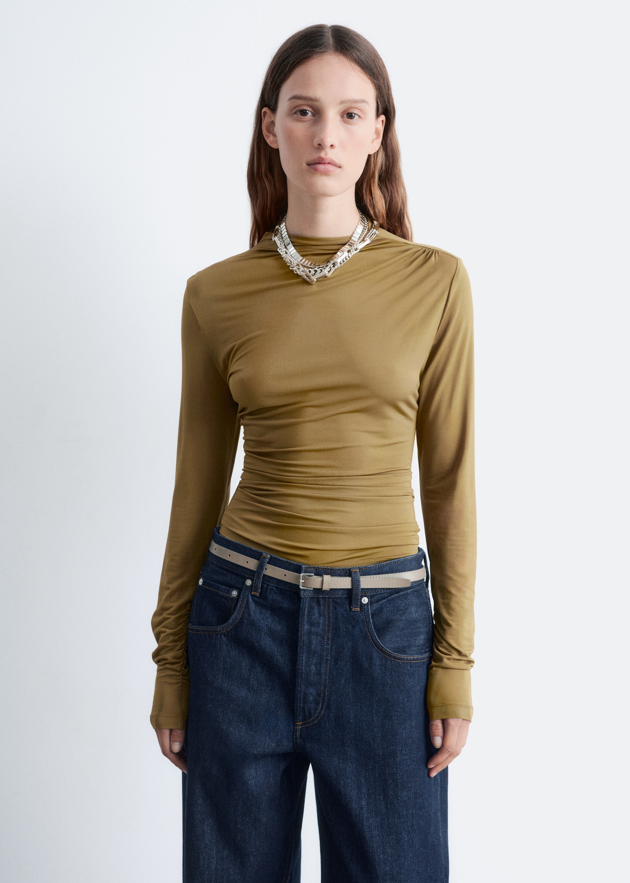 Größeres Bild ansehen: Drapiertes Oberteil - Hellbraun - Ladies | H&M DE 1