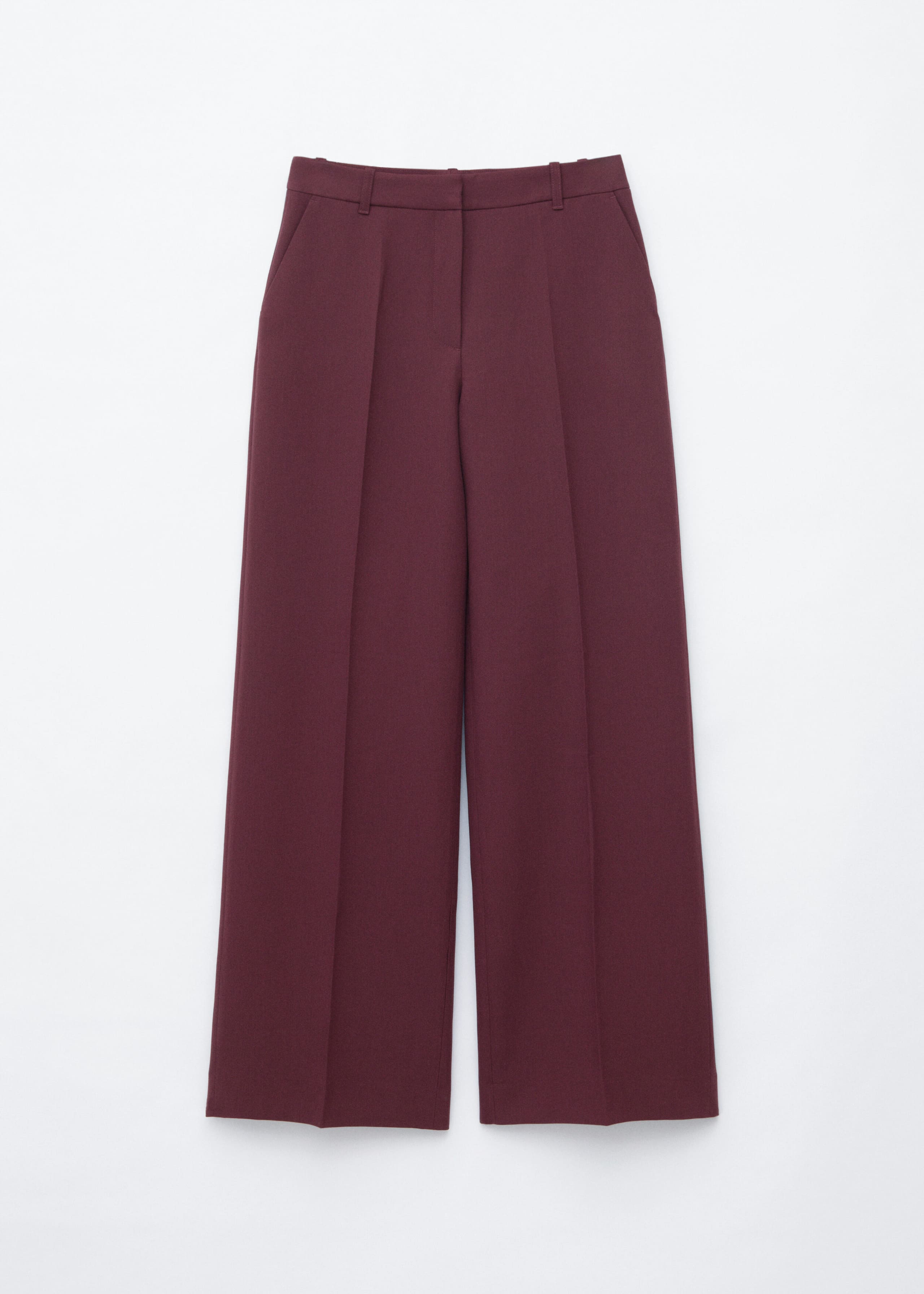 Loose-Fit Tailored Trousers - Dark Red - Lookbook