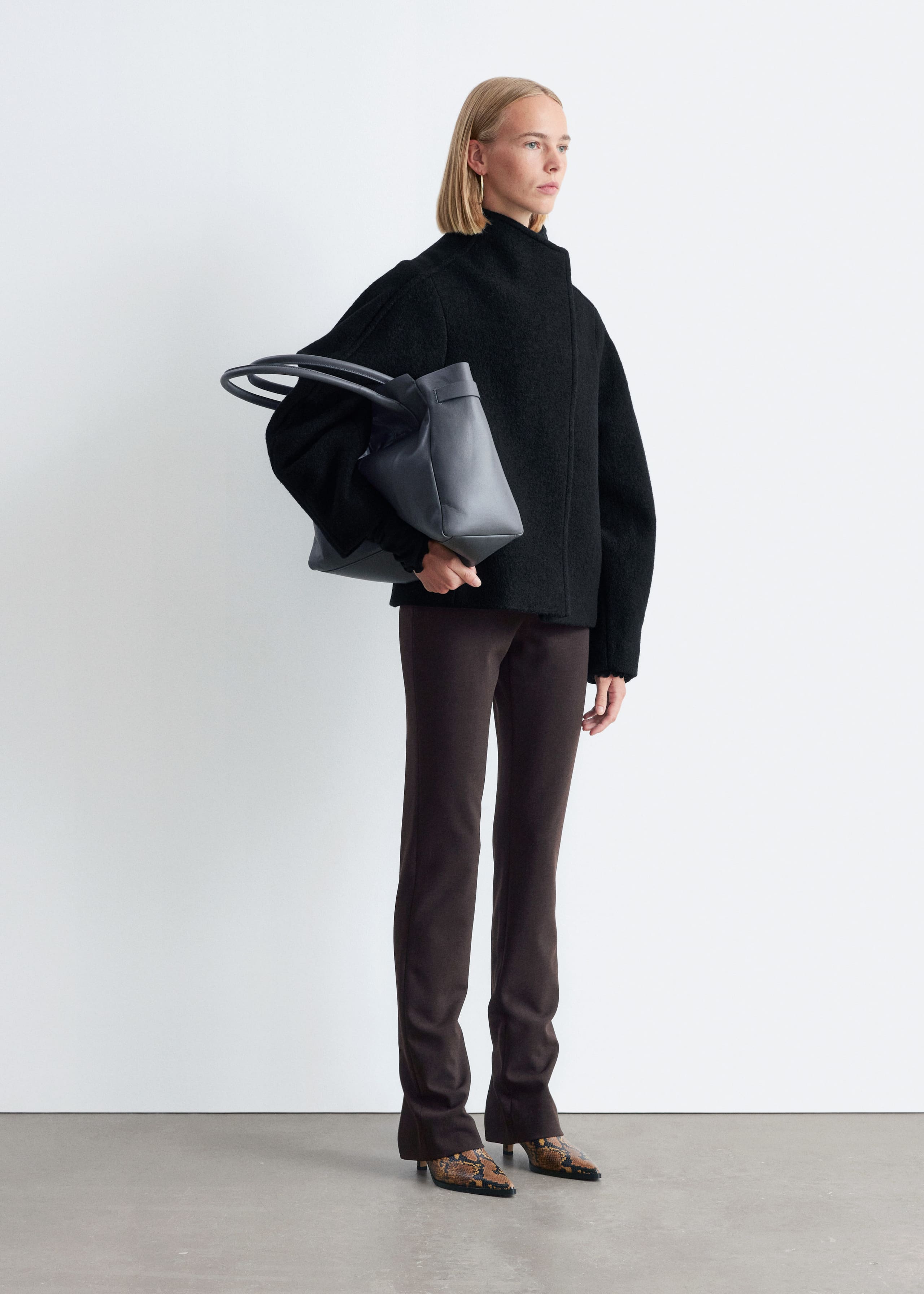 Image of Asymmetric Wool Jacket