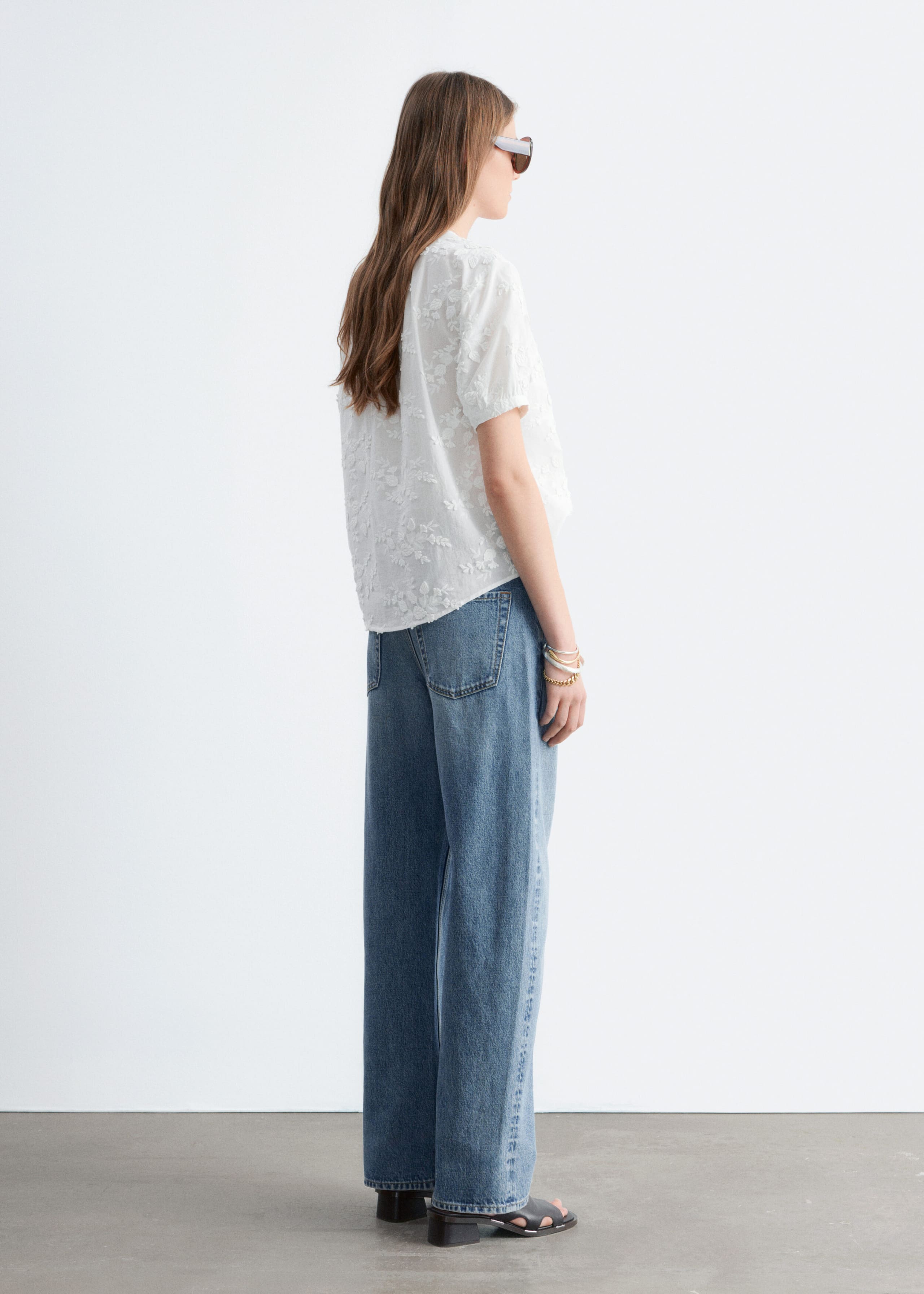 Image of Blouse oversize à manches ballon