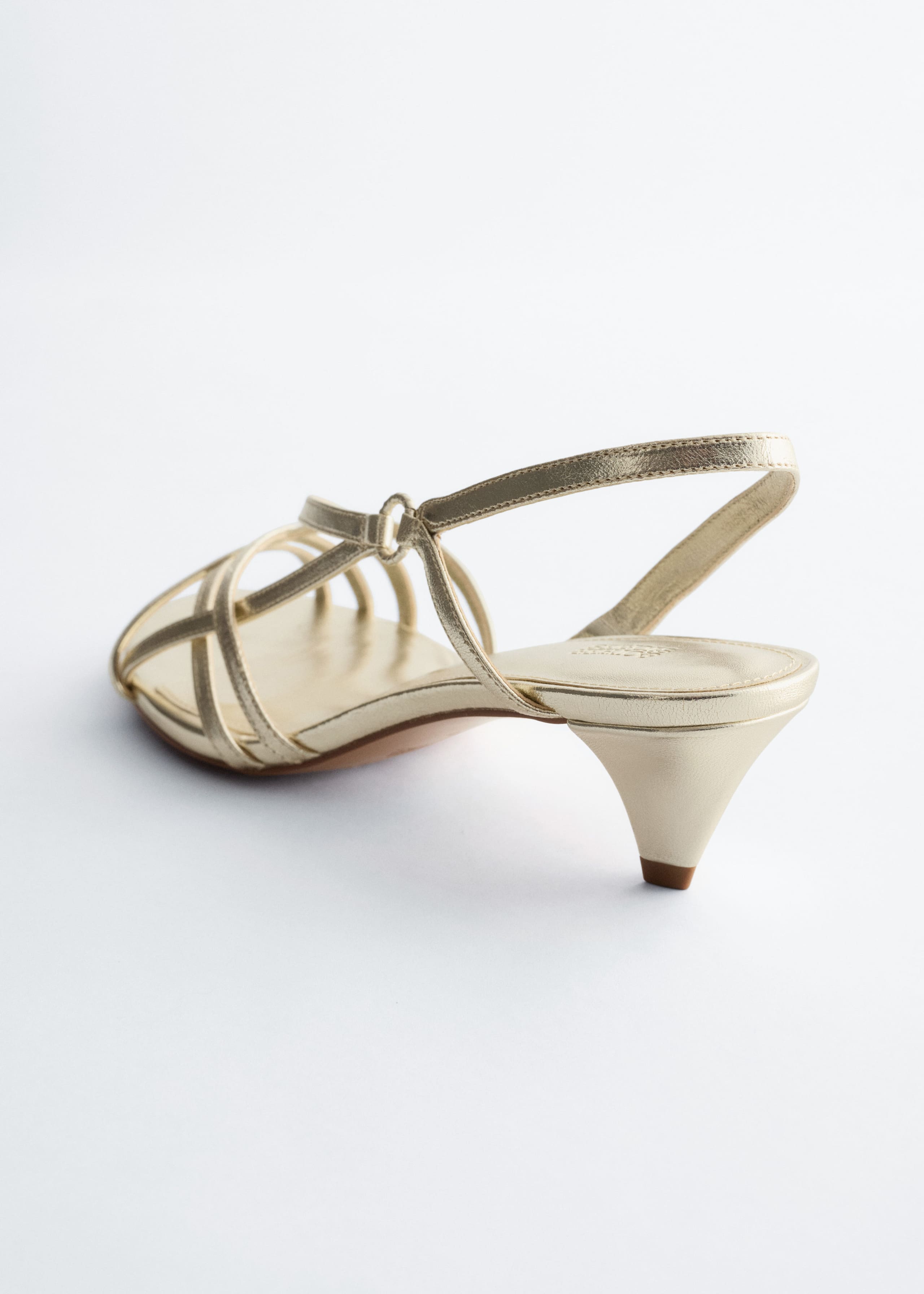 Strappy Leather Sandals - Gold - Still Life