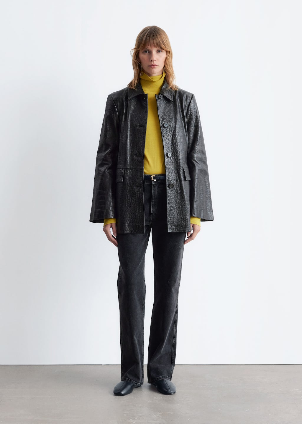 Image of High-Waist Straight-Leg Jeans