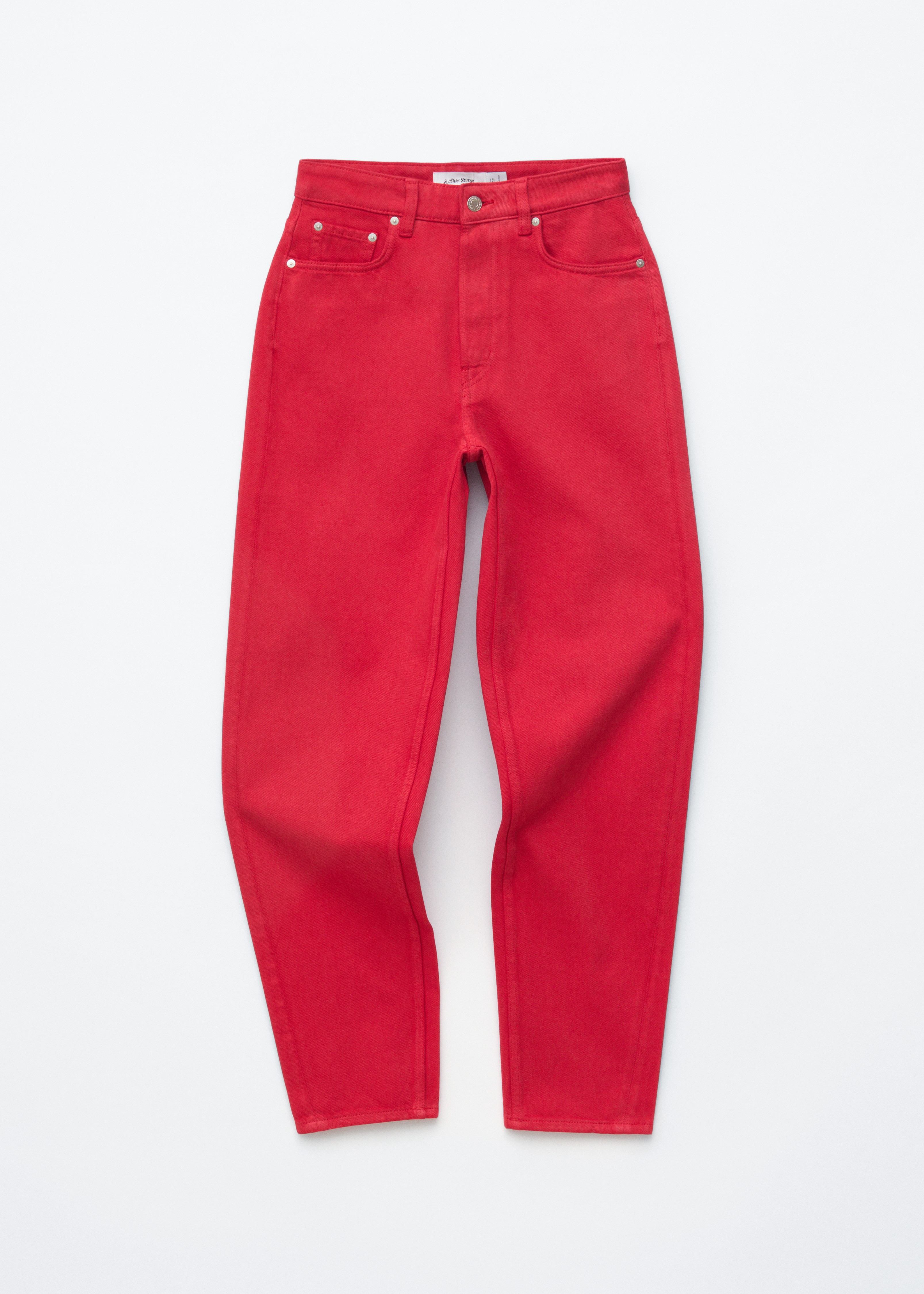 Straight-Leg Jeans - Jasně červená