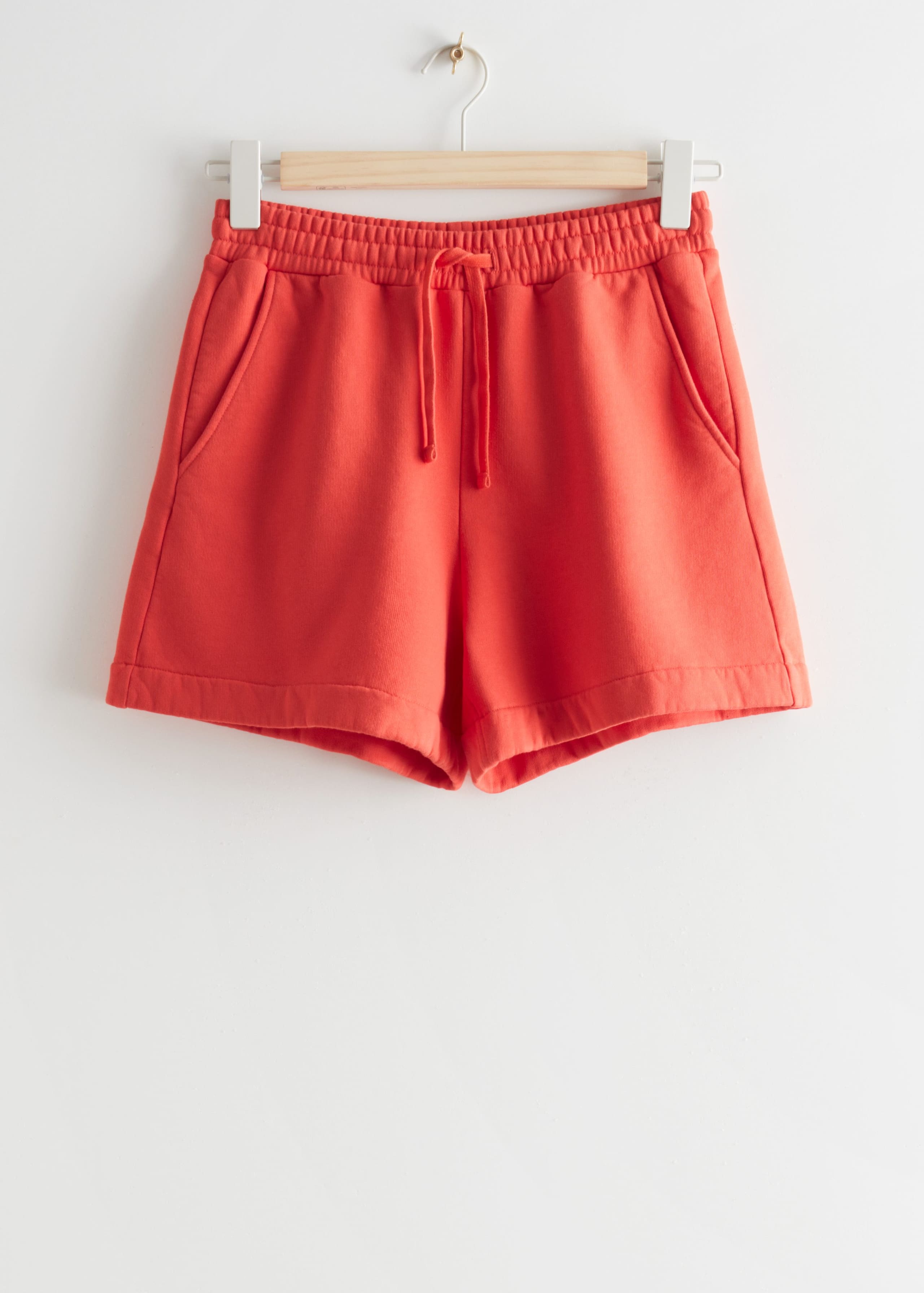 Relaxed Drawstring Shorts - Red - Bodegón