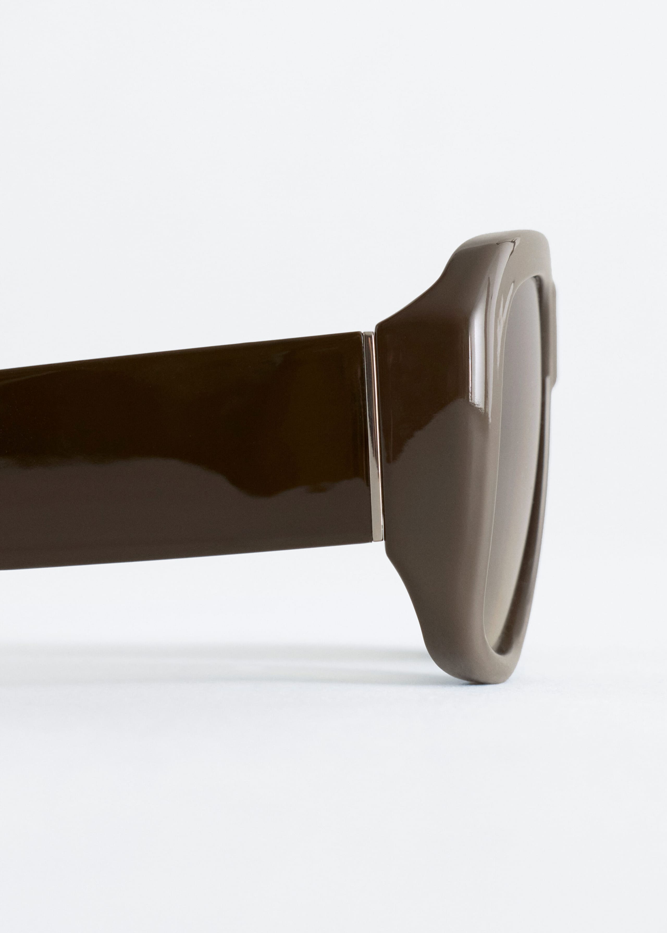 Oversized Sunglasses - Dark Brown - Still Life