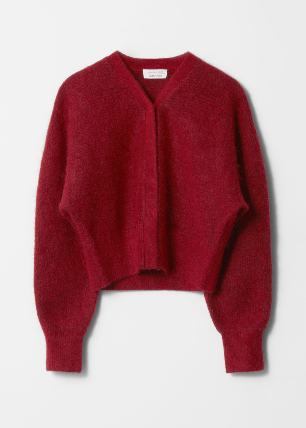 Cardigan côtelé en mohair mélangé