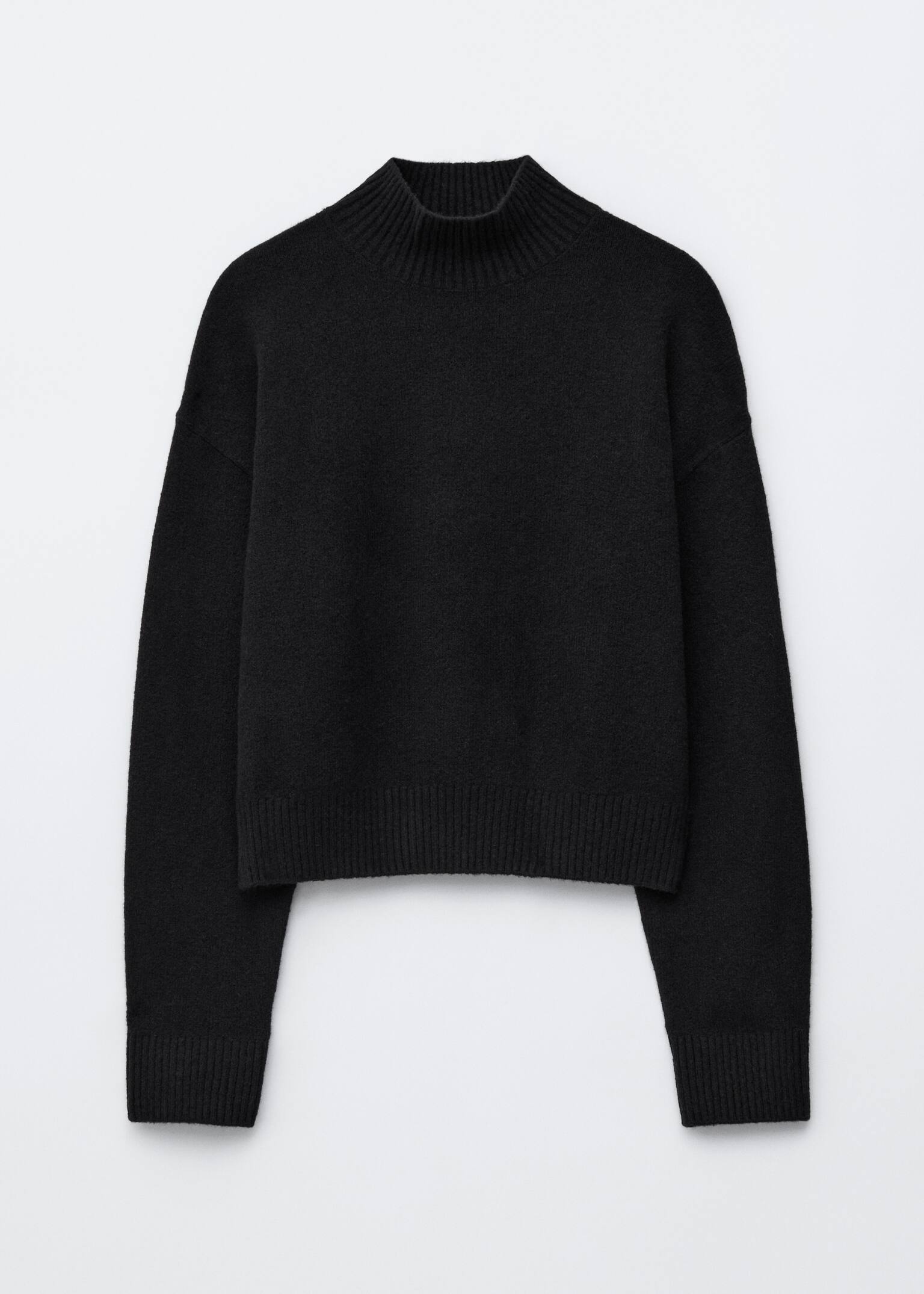 Rollkragenpullover - Schwarz/Dunkles Graubraun/Weinrot/Rosa/Dunkelbeige - 2