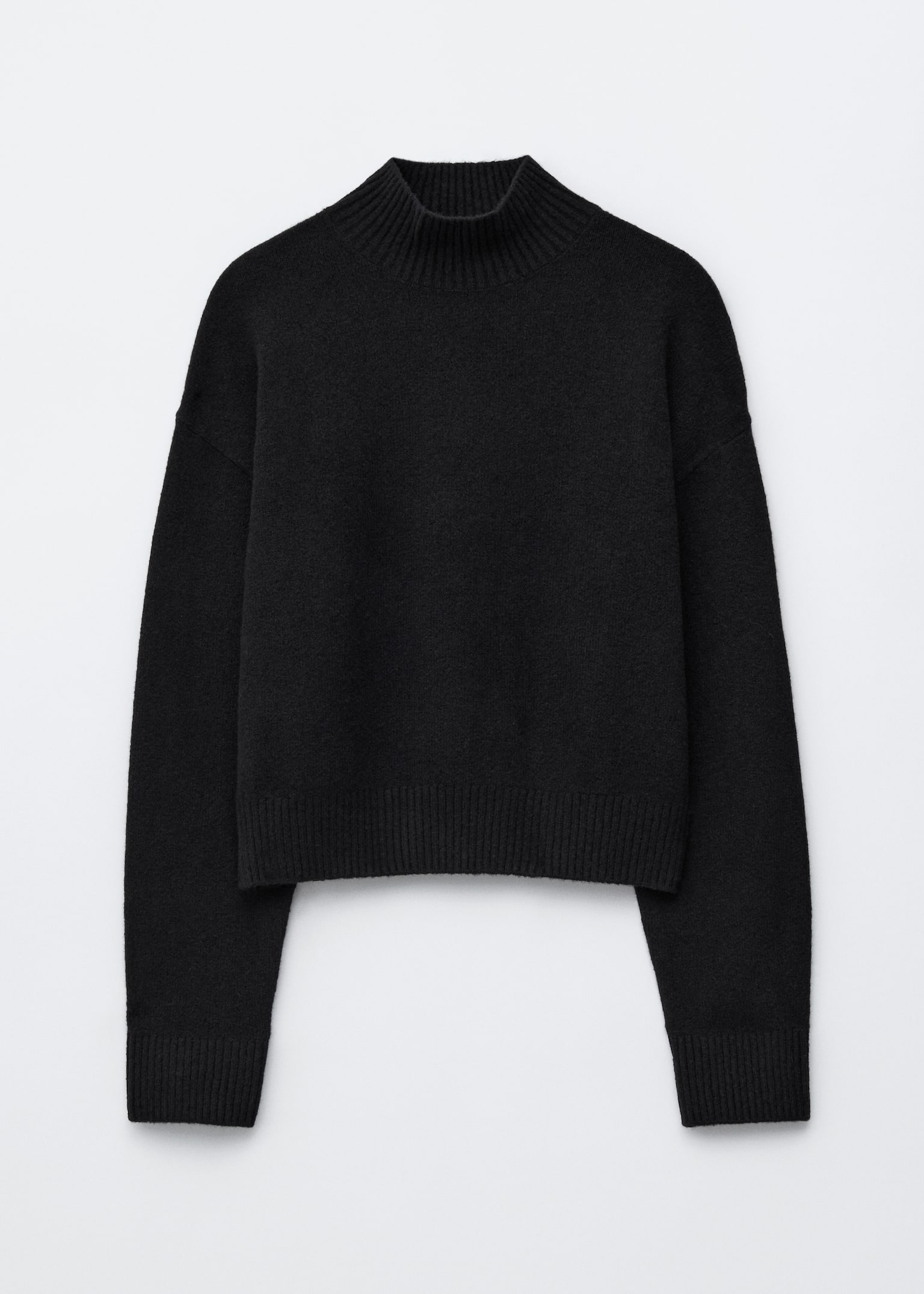 Rollkragenpullover - Schwarz/Rosa/Weinrot/Dunkelbeige - 2