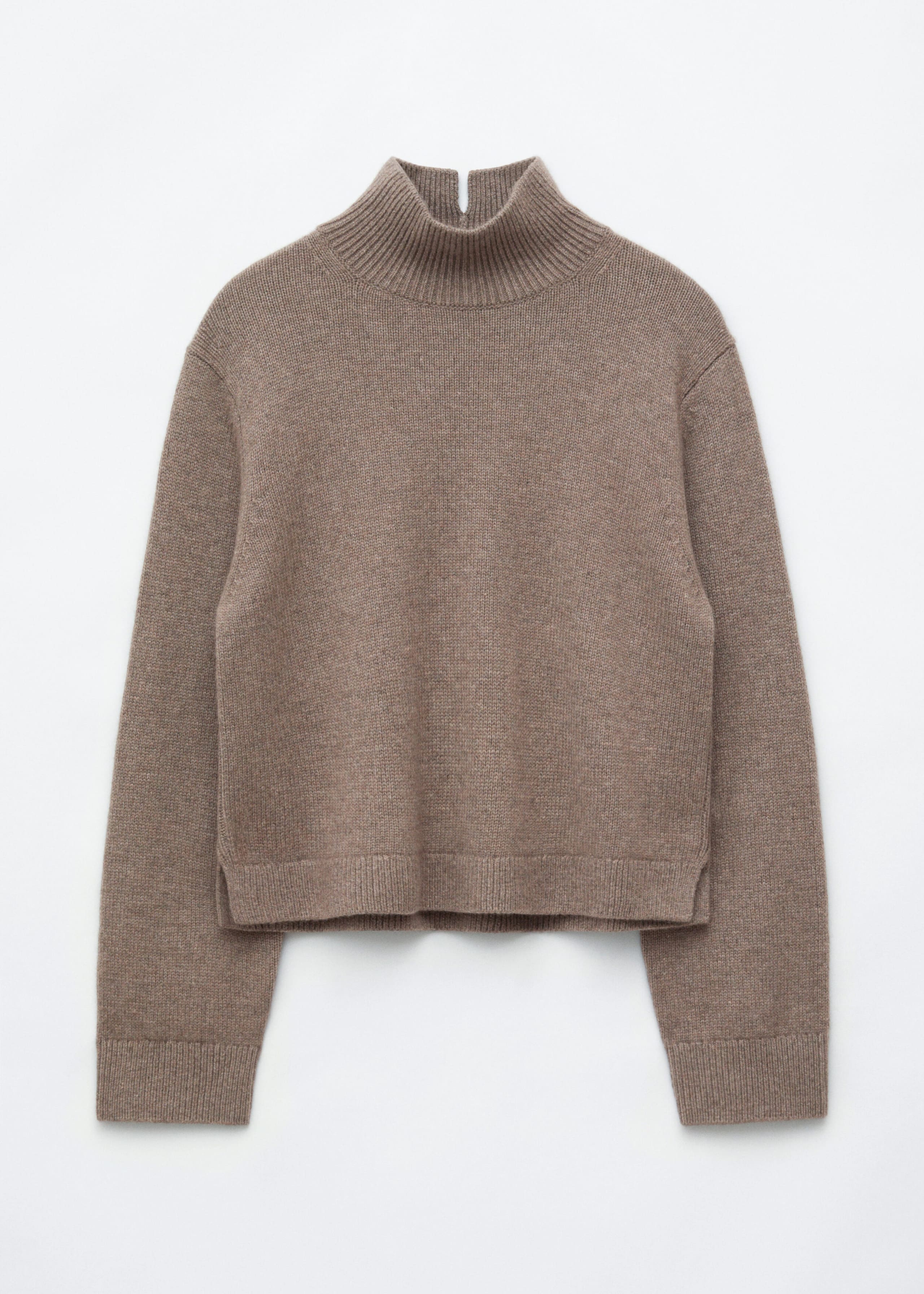 Wool-Cashmere Mock Neck Jumper - Black - Still Life