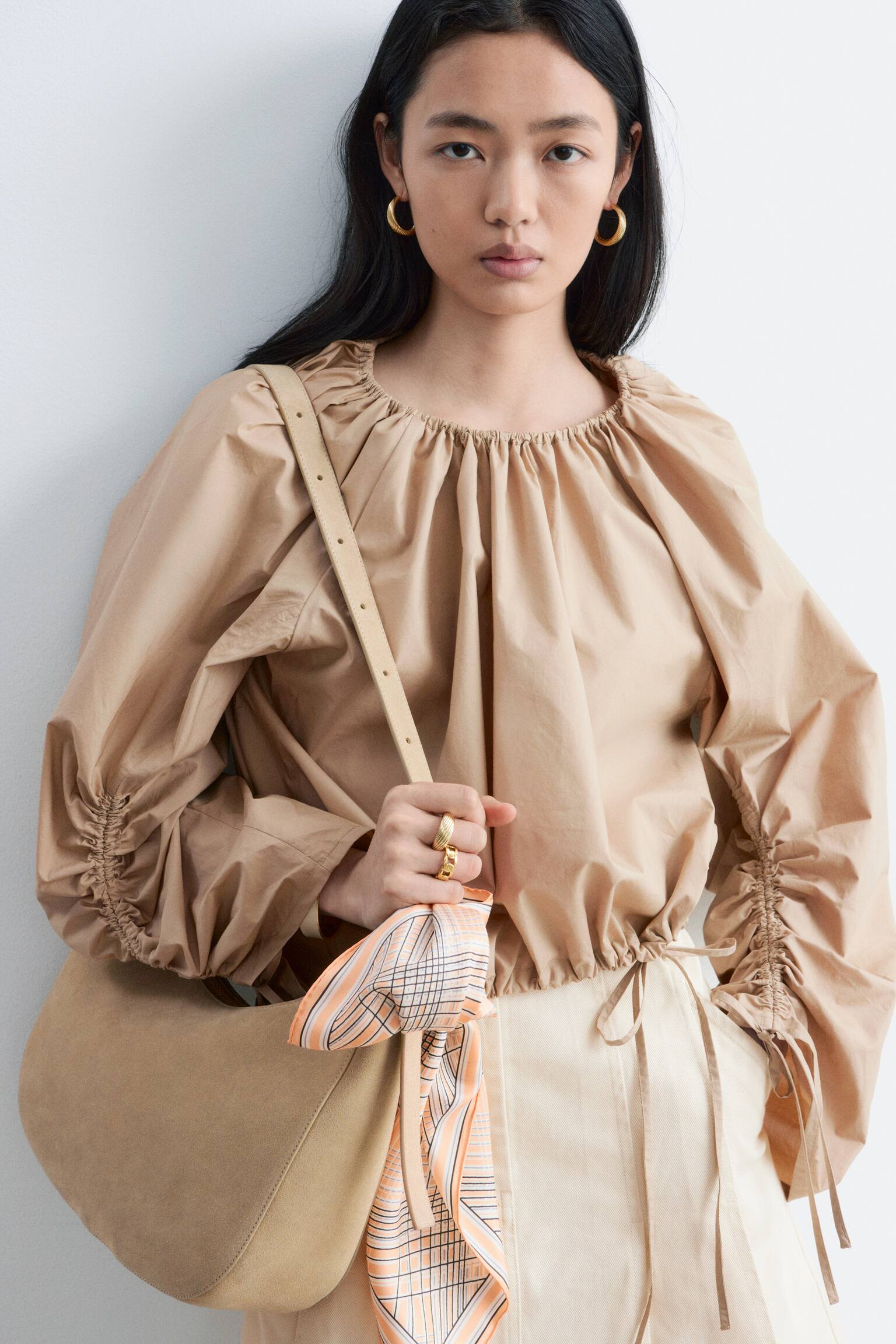 Sculptural Drawstring Blouse - 6