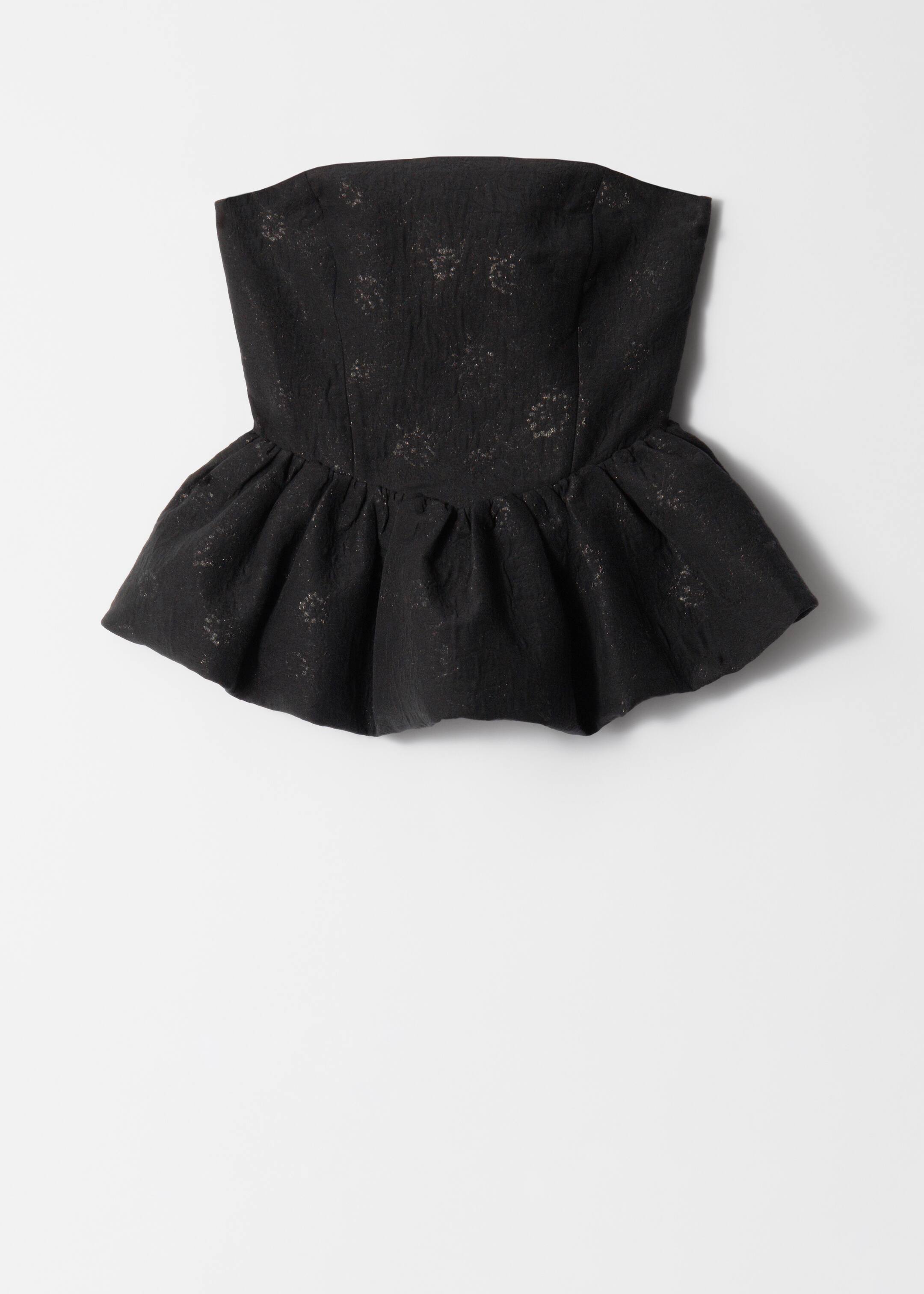 Agrandir l'image: Haut bandeau jacquard à basque - Noir - FEMME | H&M FR 5