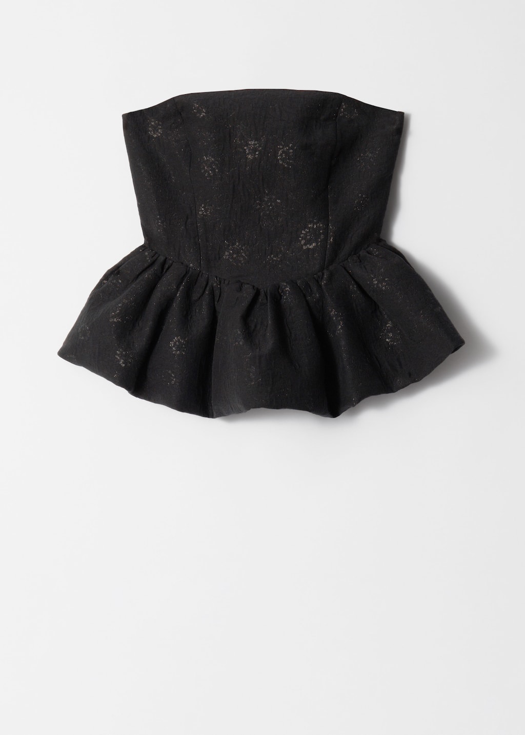 Haut bandeau jacquard à basque - Noir - Still Life