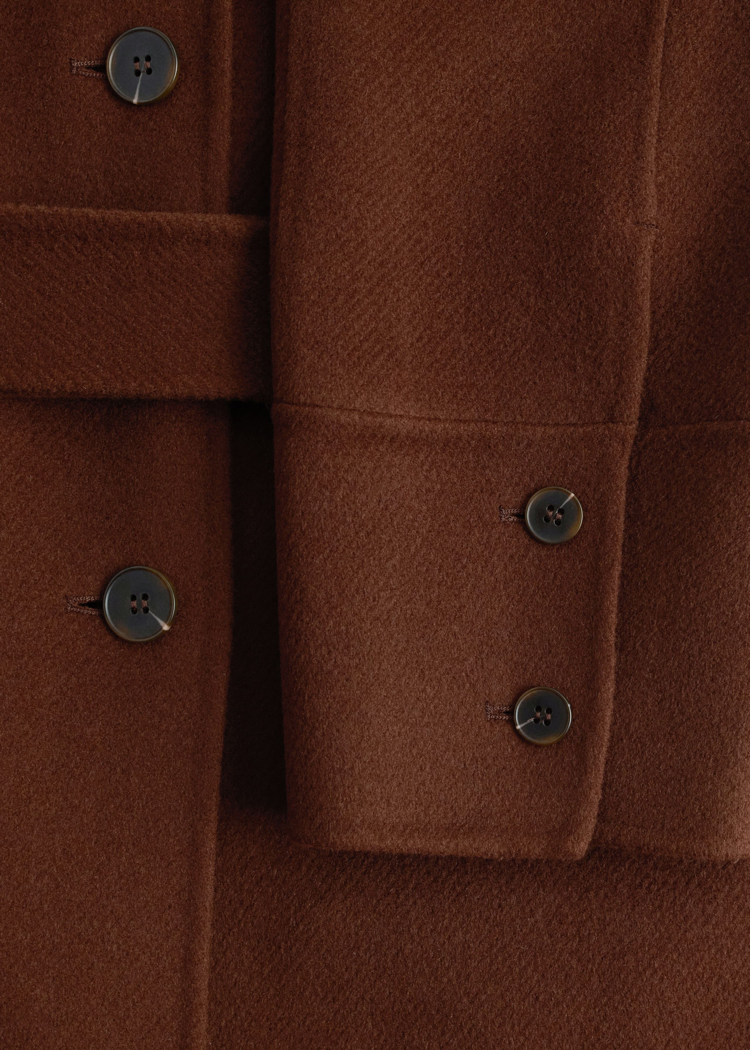 Image of Tie-Belt Wool Car Coat