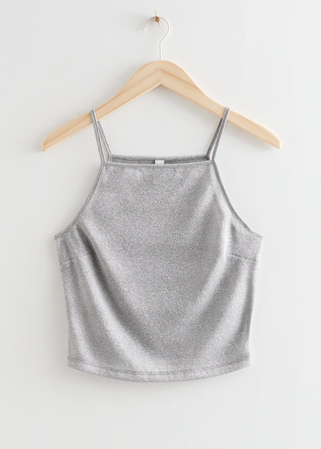 LurexCropTop - Silver - Bodegón