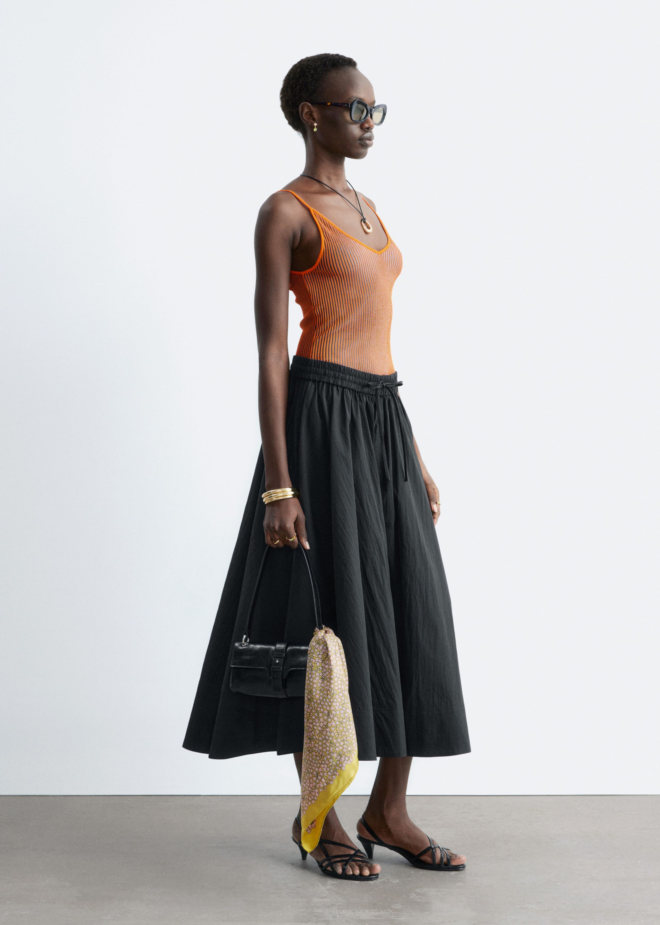 Rib-Knit Camisole - Green - Lookbook