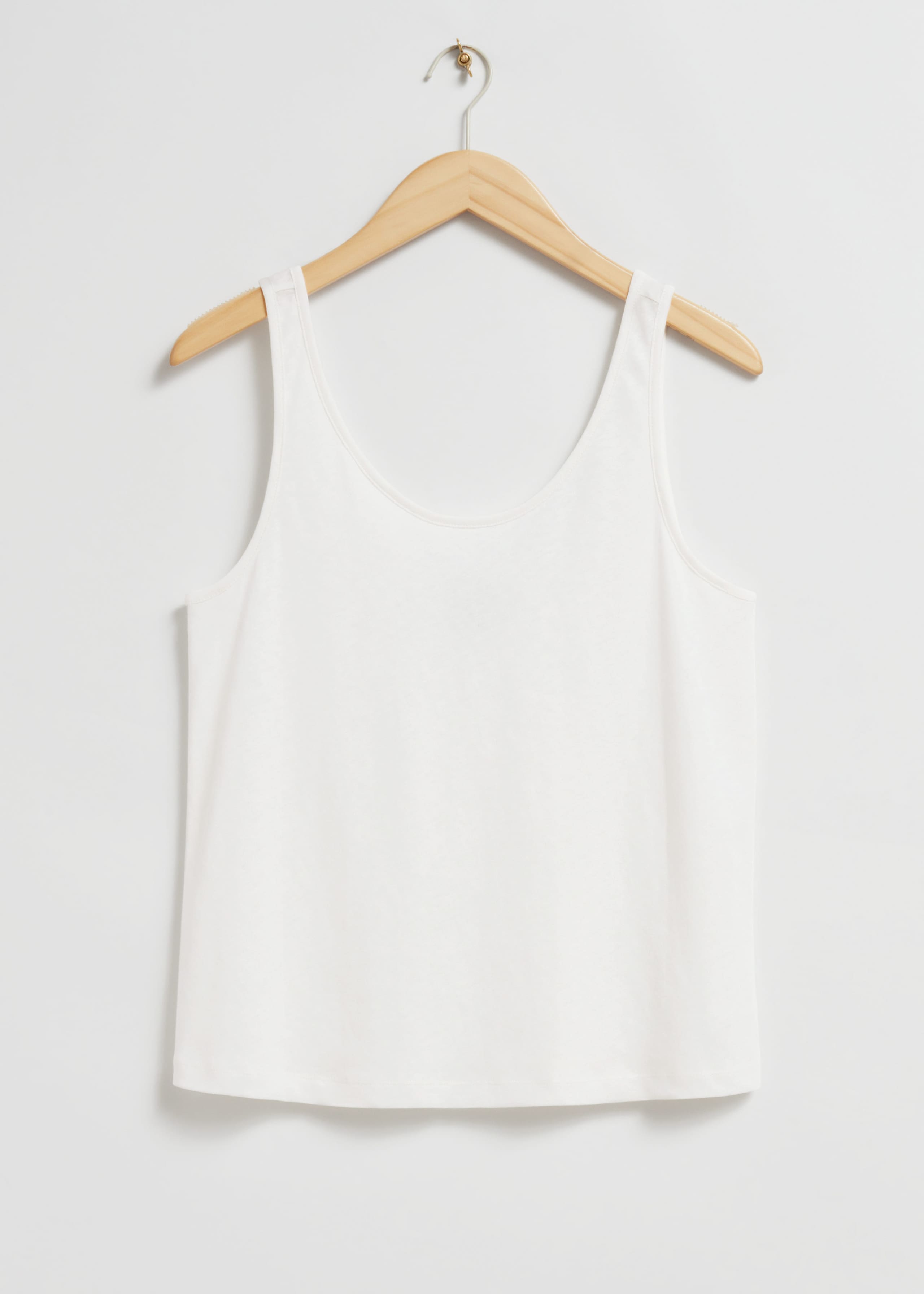 Scooped Neck Linen Top - Ivory - Still Life
