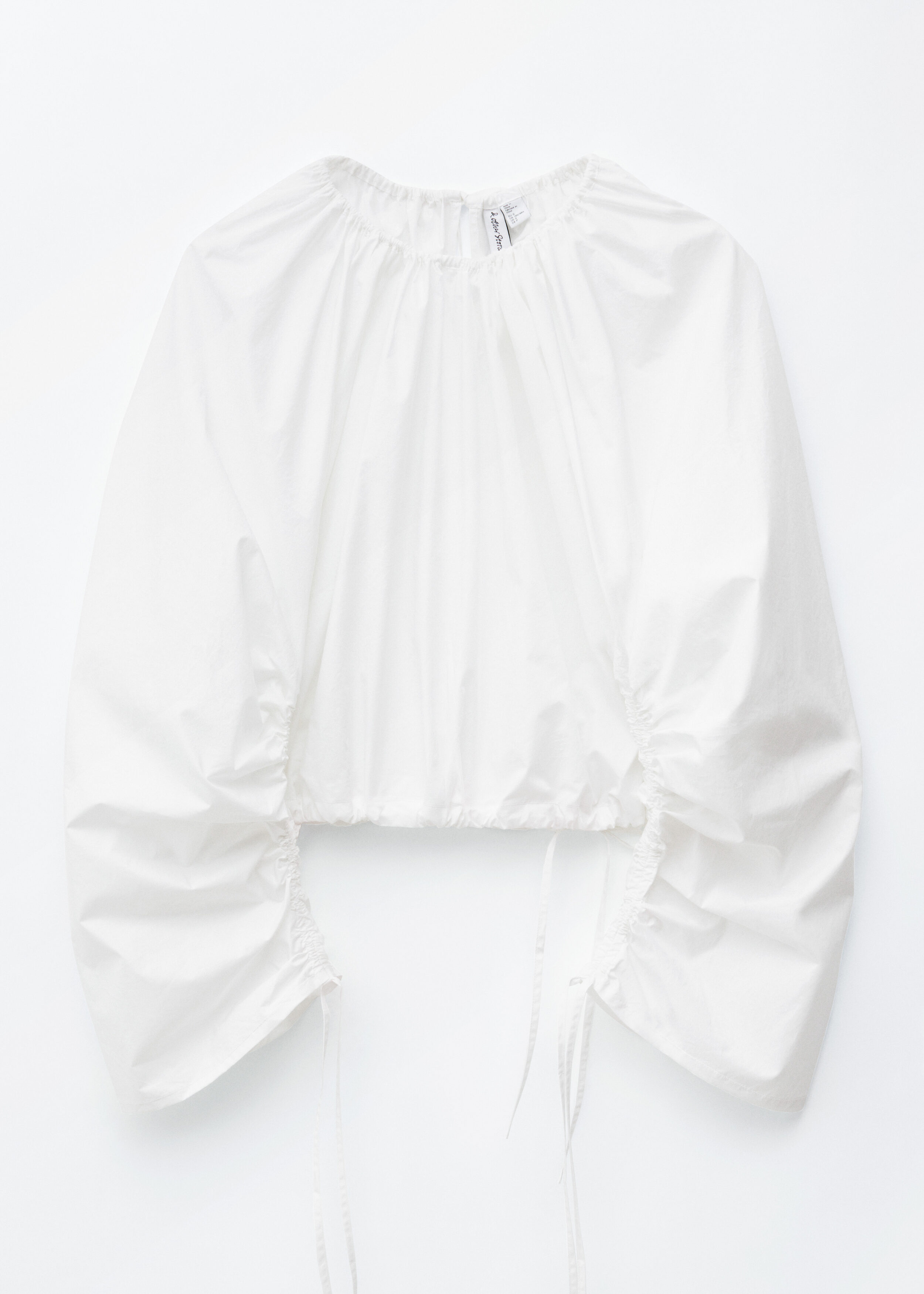 Cotton Poplin Zip-Front Blouse - White - & Other Stories US