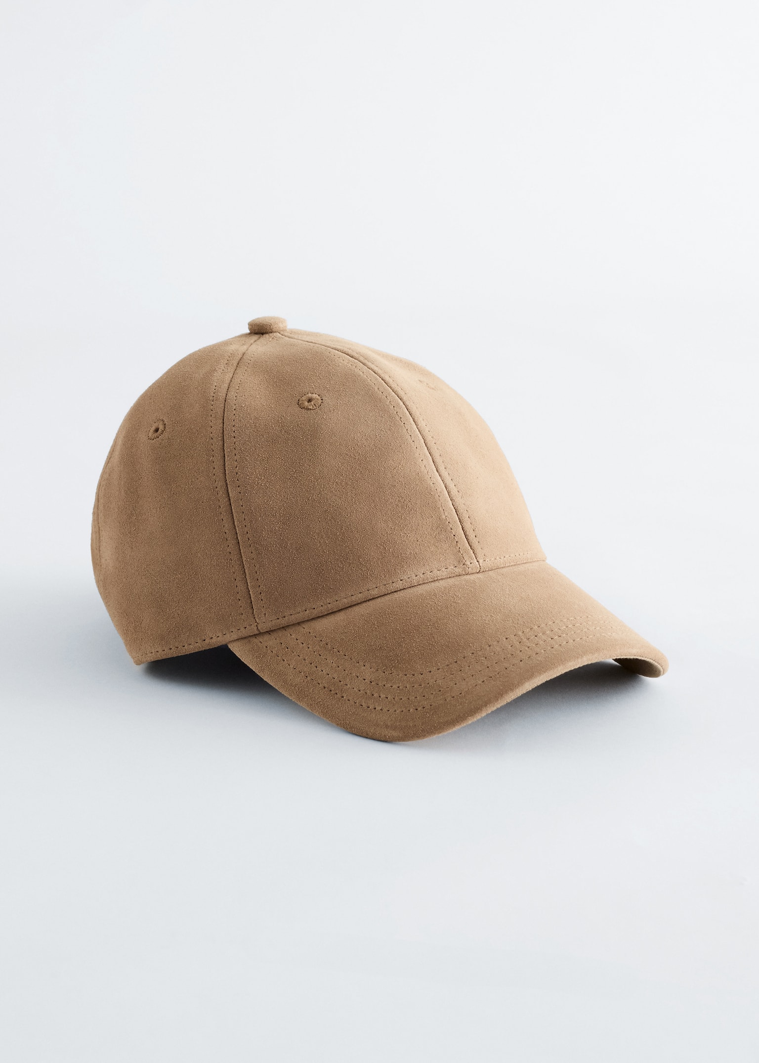 Casquette en daim - Beige foncé