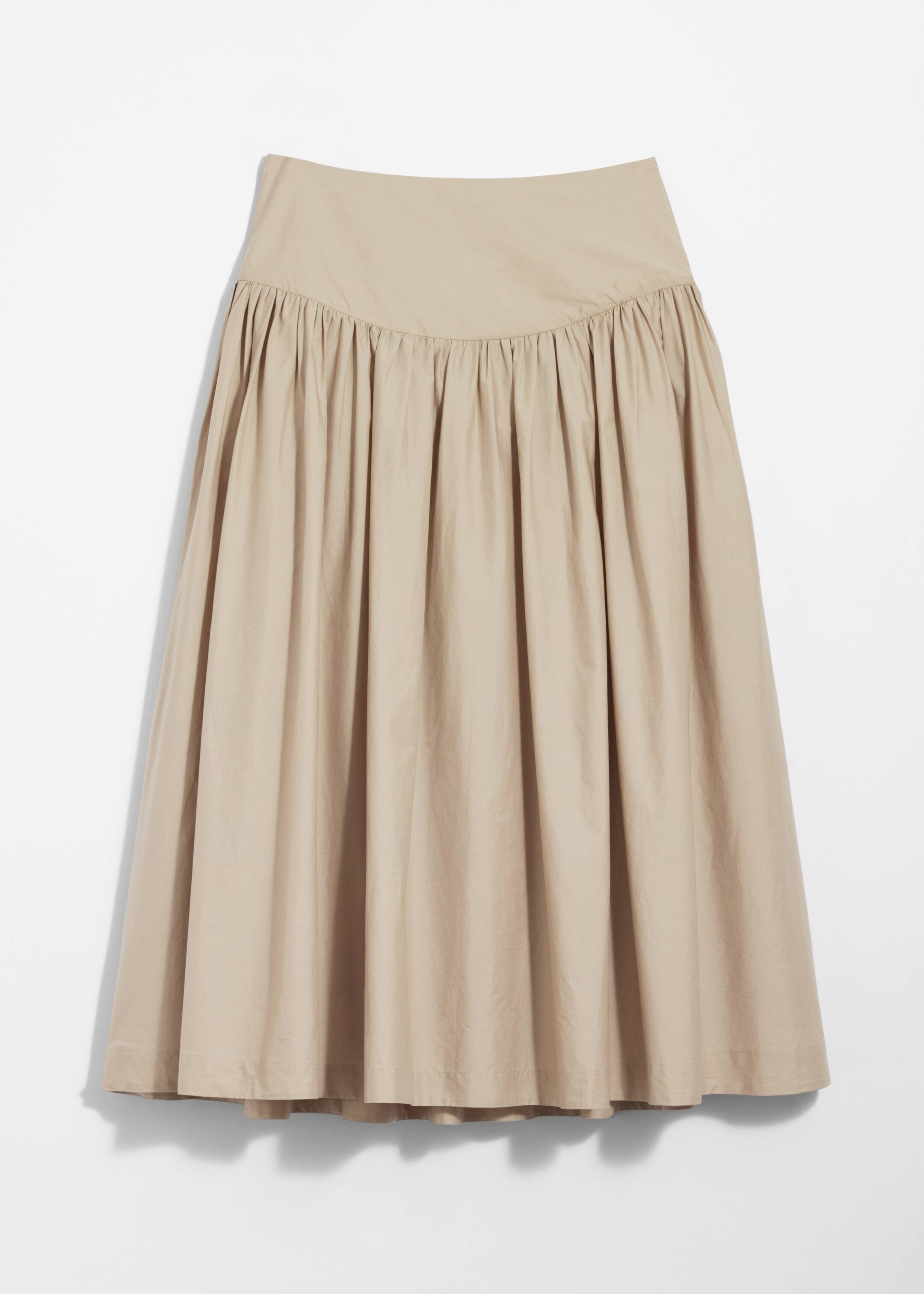 View larger image: A-Line Midi Skirt - Beige - Ladies | H&M GB 1