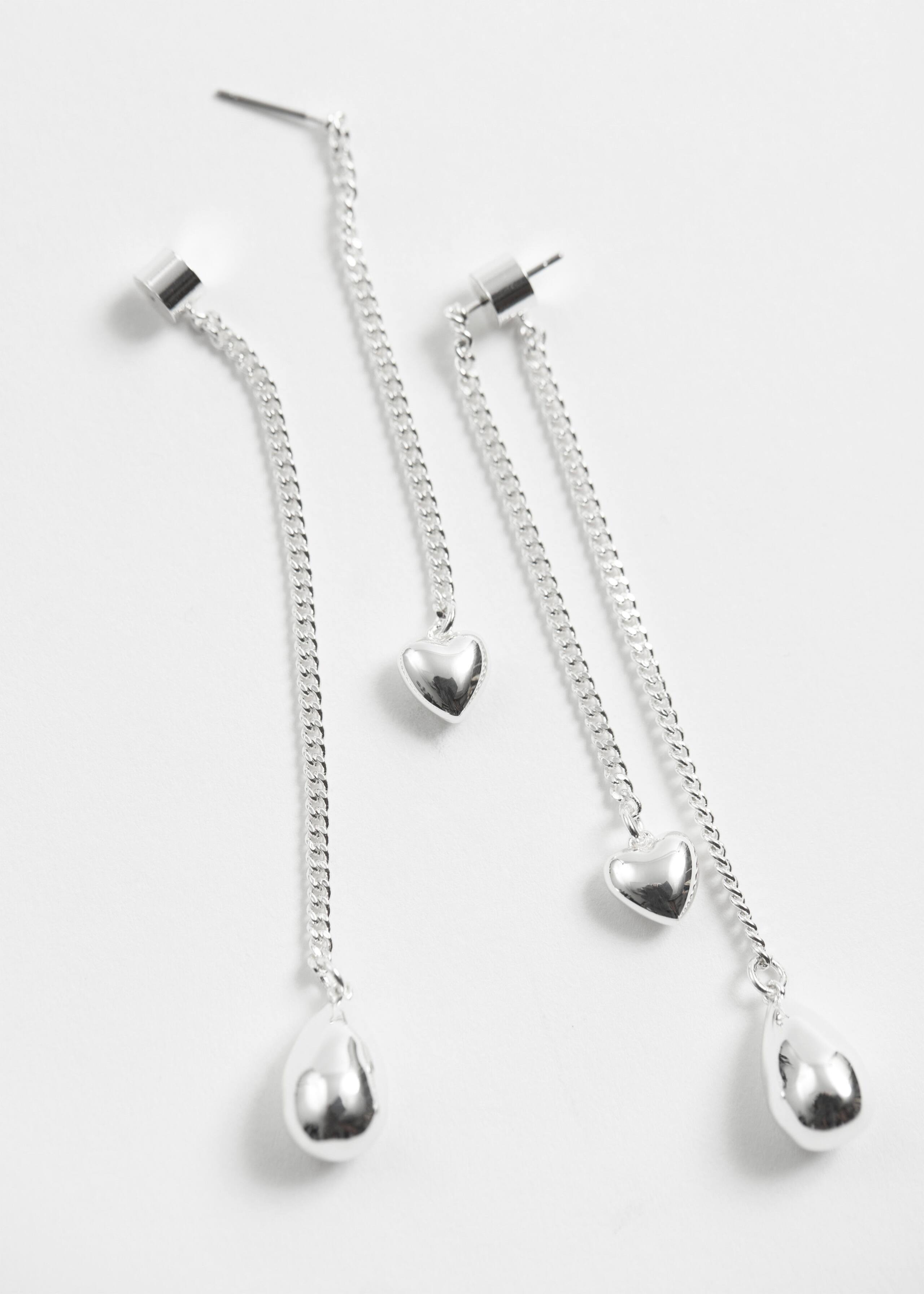 Dangling Heart Drop Earrings - {{variantName}} - Descriptive Detail