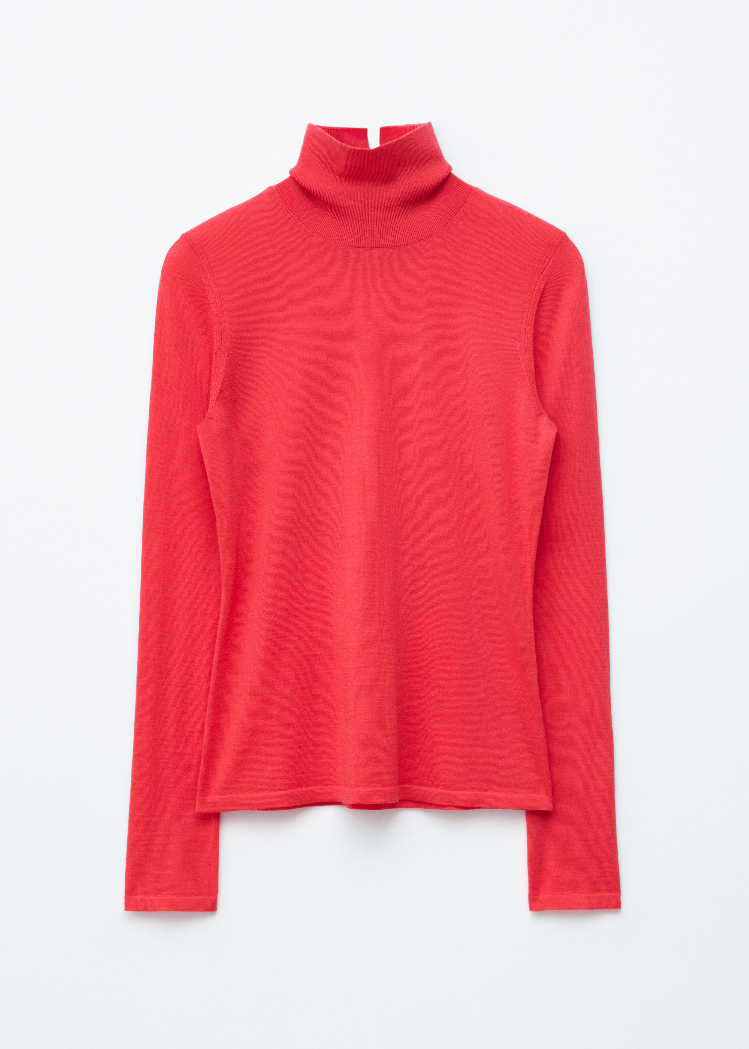 Merino Wool Polo Neck Top