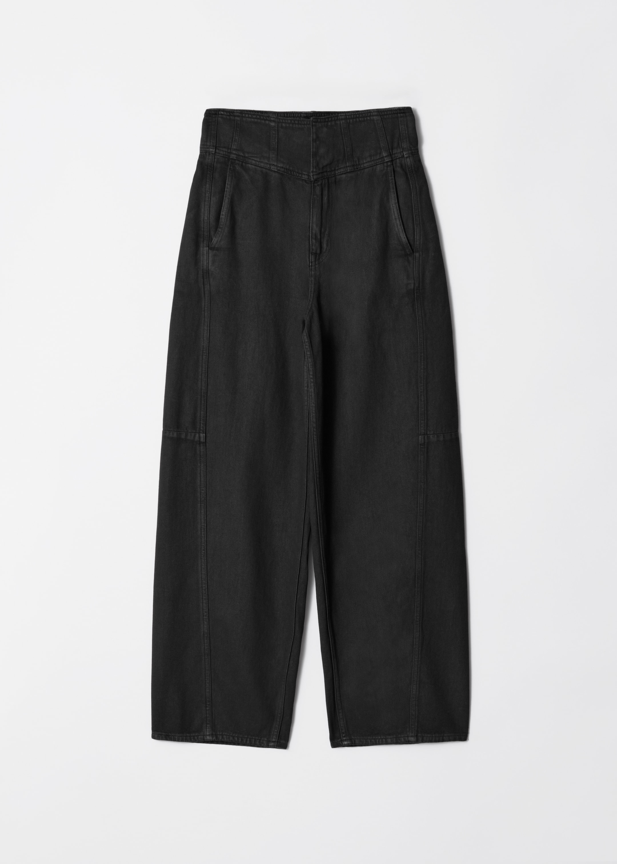 Zobacz większy obraz: Jeansy typu barrel z wysoką talią - Czarny - ONA | H&M PL 1