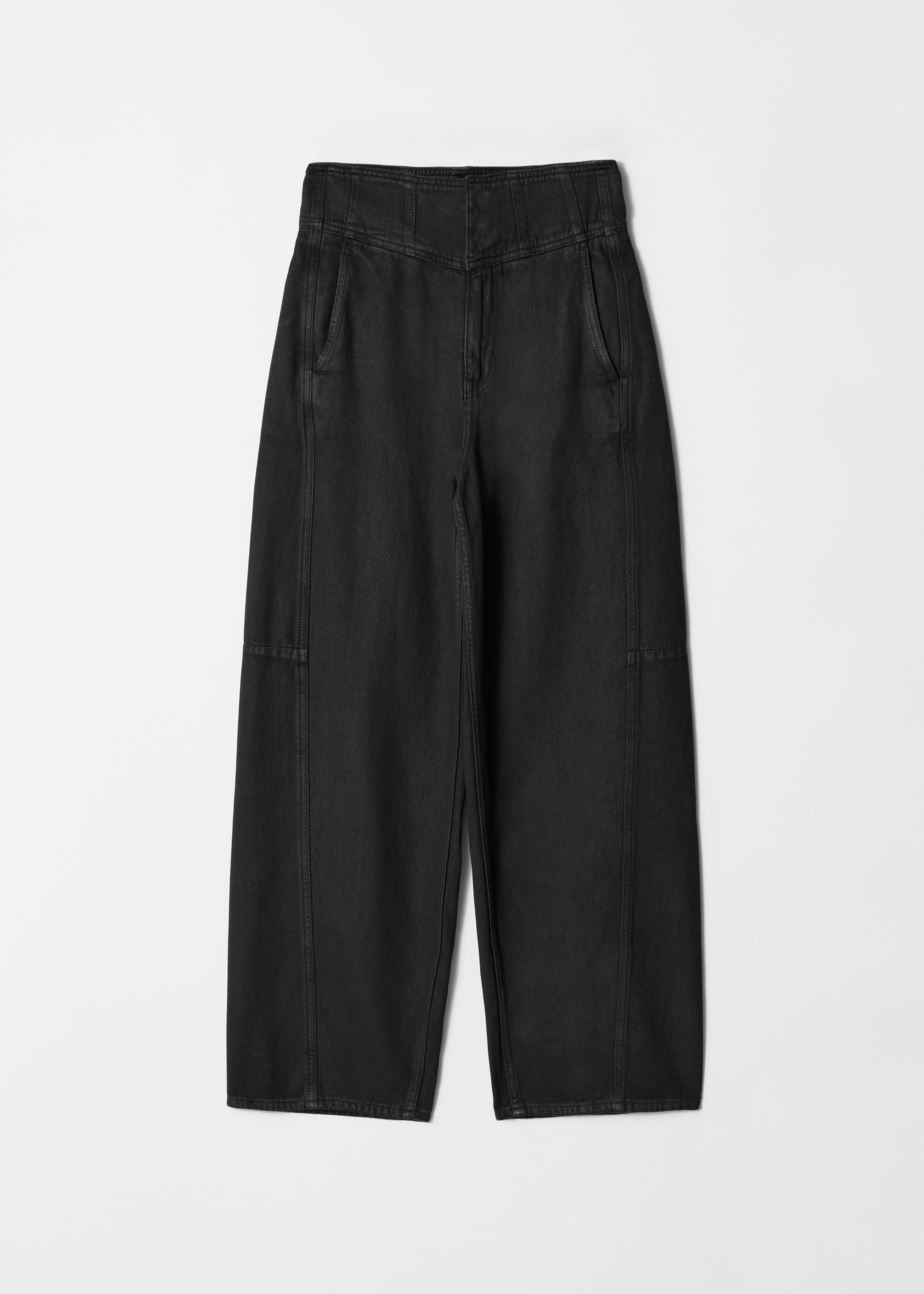 High-Waist Barrel-Leg Jeans
