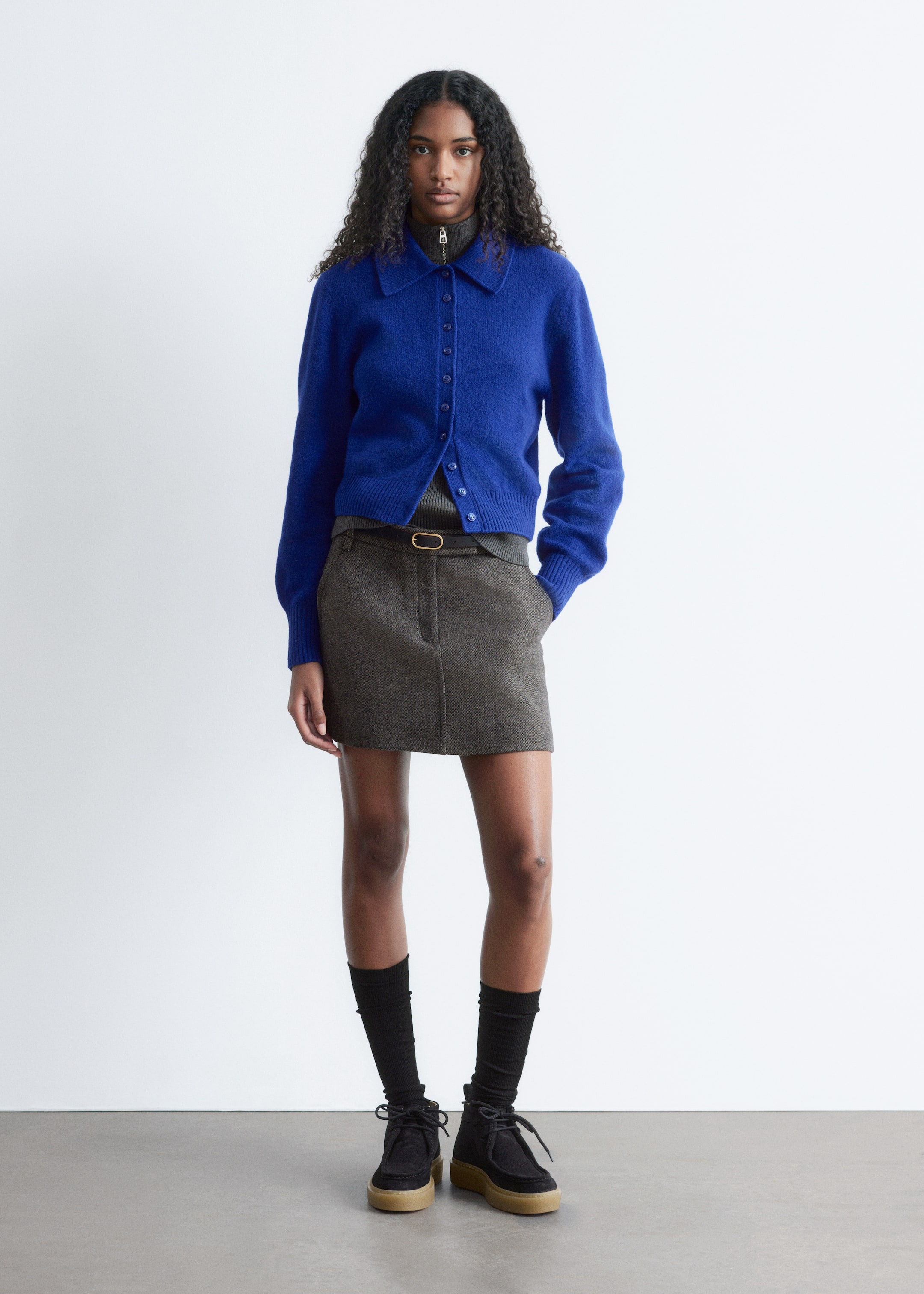 Visa större bild: Desert boots i mocka med platåsula - Svart - DAM | H&M FI 1