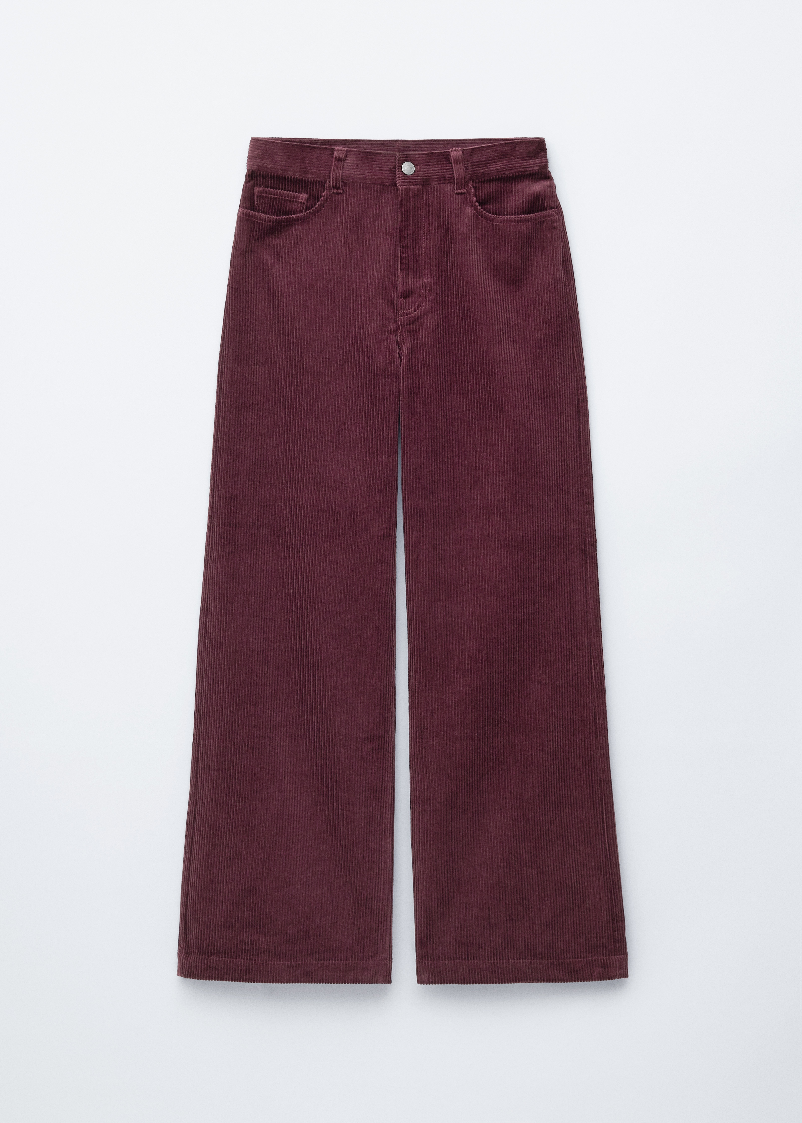 Pantalon large en velours côtelé - Rouge foncé/Marron foncé/Taupe/Couleur crème/Brun moyen