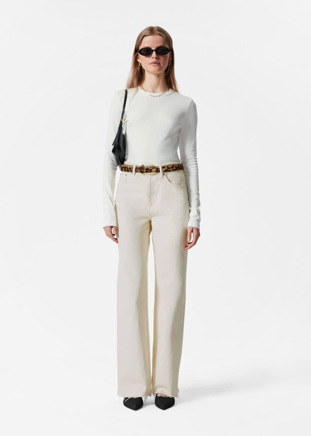 Haut côtelé - Blanc - Lookbook
