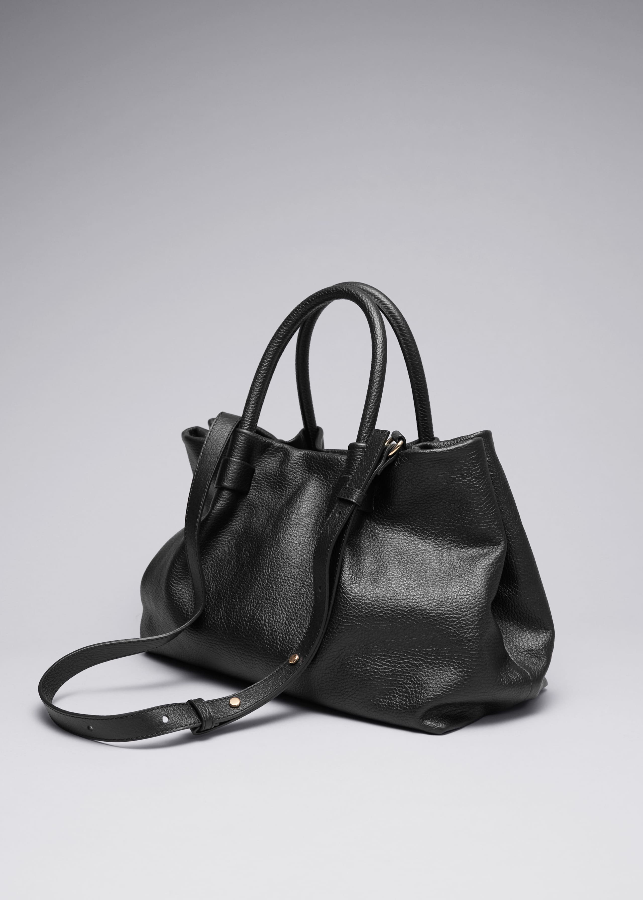 Classic Leather Tote - Black - Still Life