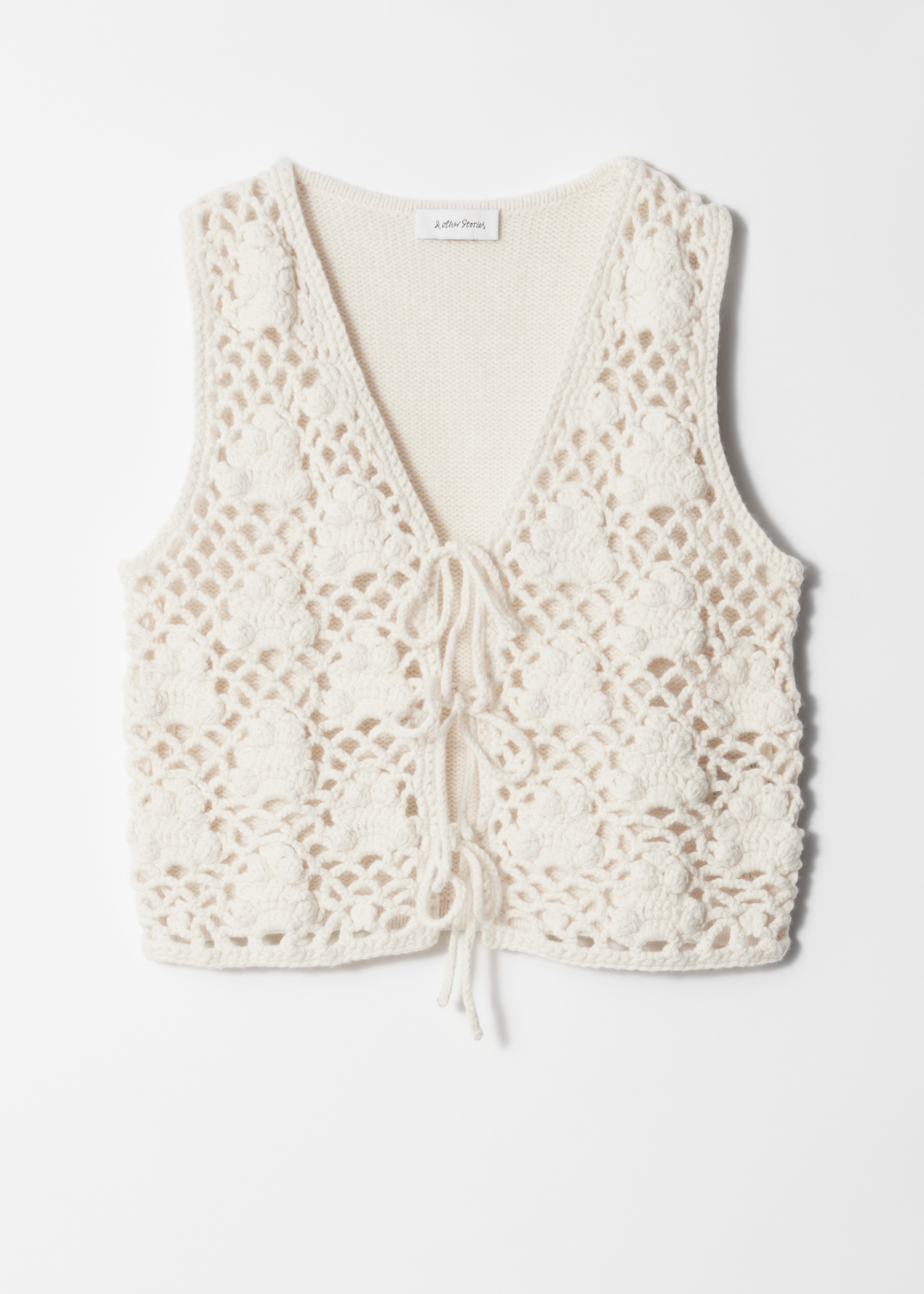 Gehaakt vestje - White