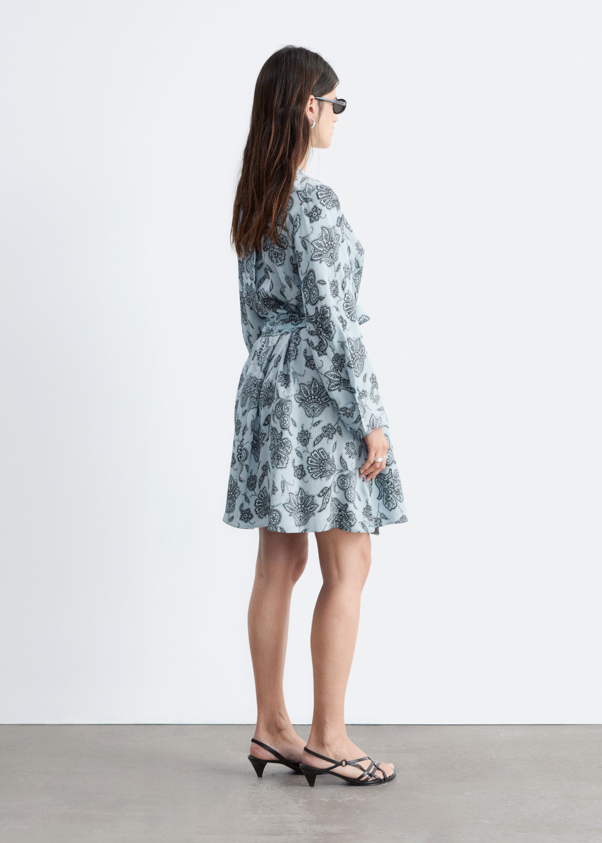 Image of Floral Wrap Mini Dress