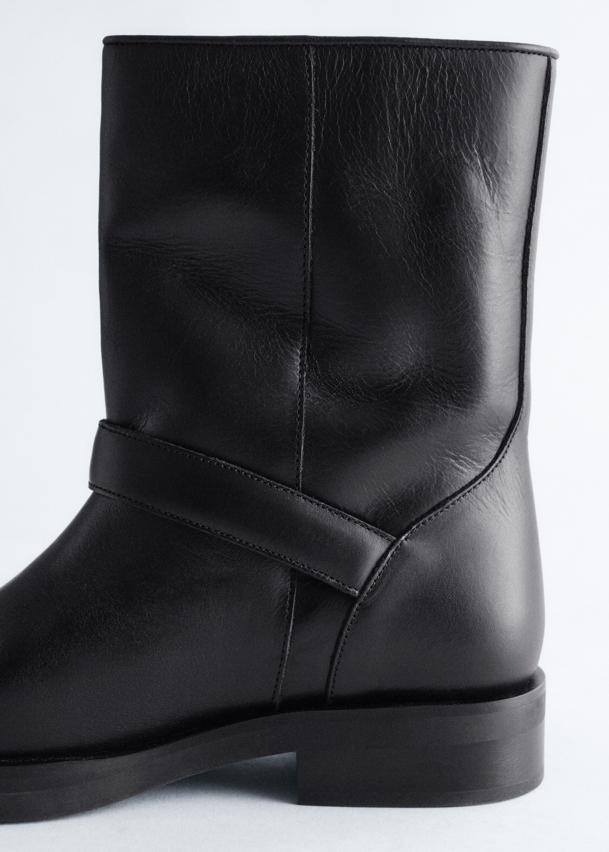 Image of Leather Biker Boots
