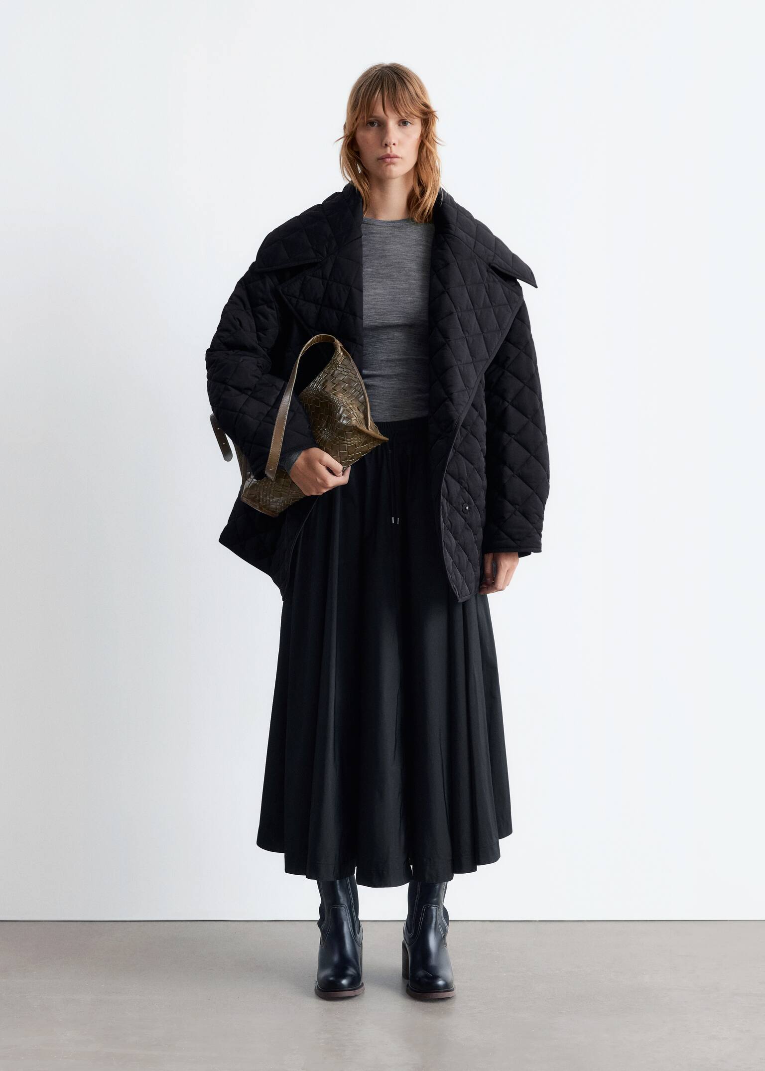 Padded Quilt Jacket - Black