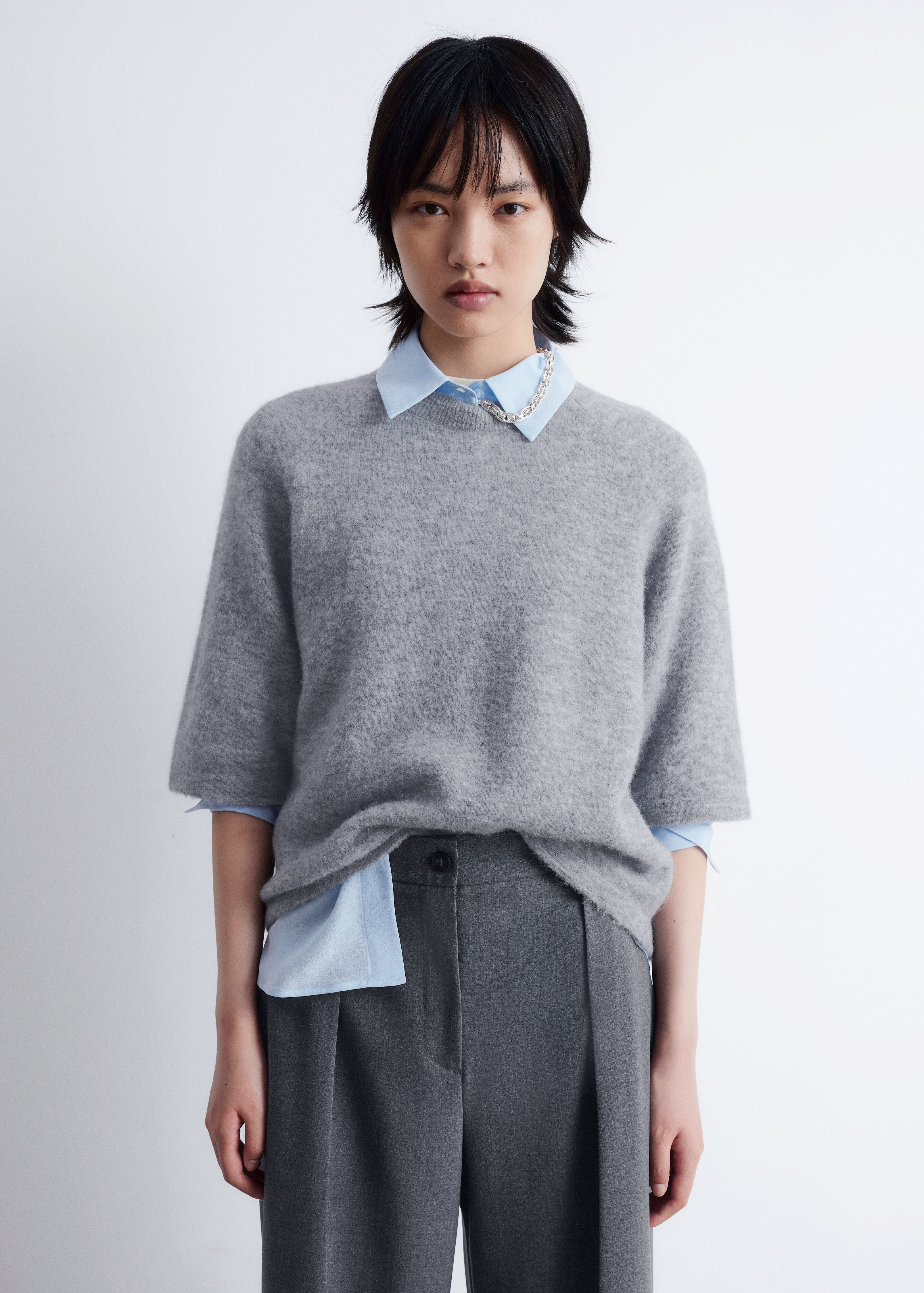 Πλεκτό Τοπ με Αλπακά - Γκρι/Oatmeal/Μολυβί/Μπορντό/Red/Black