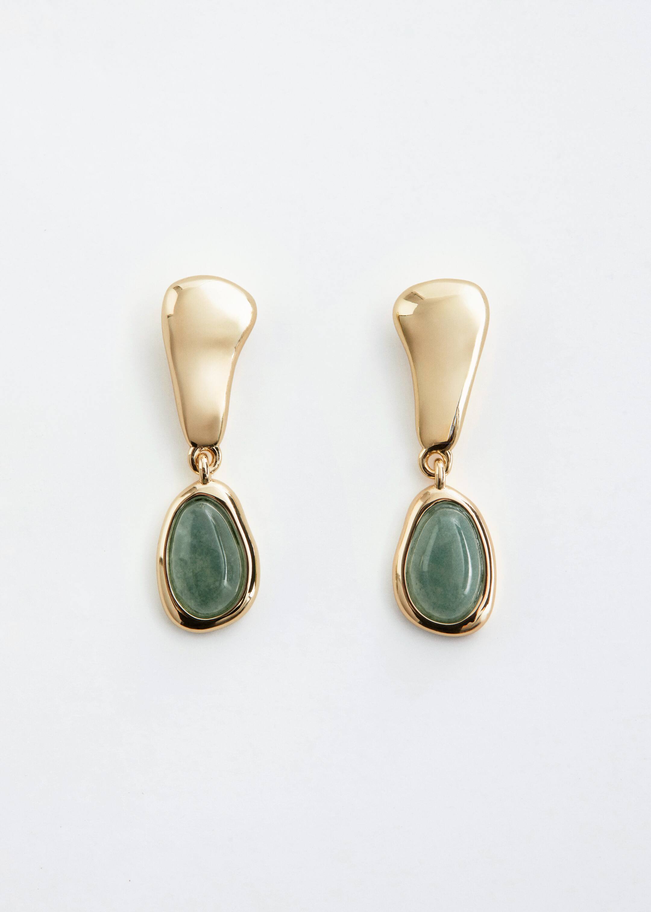Größeres Bild ansehen: Ohrstecker mit Steinanhängern - Gold/Grün - Ladies | H&M DE 1