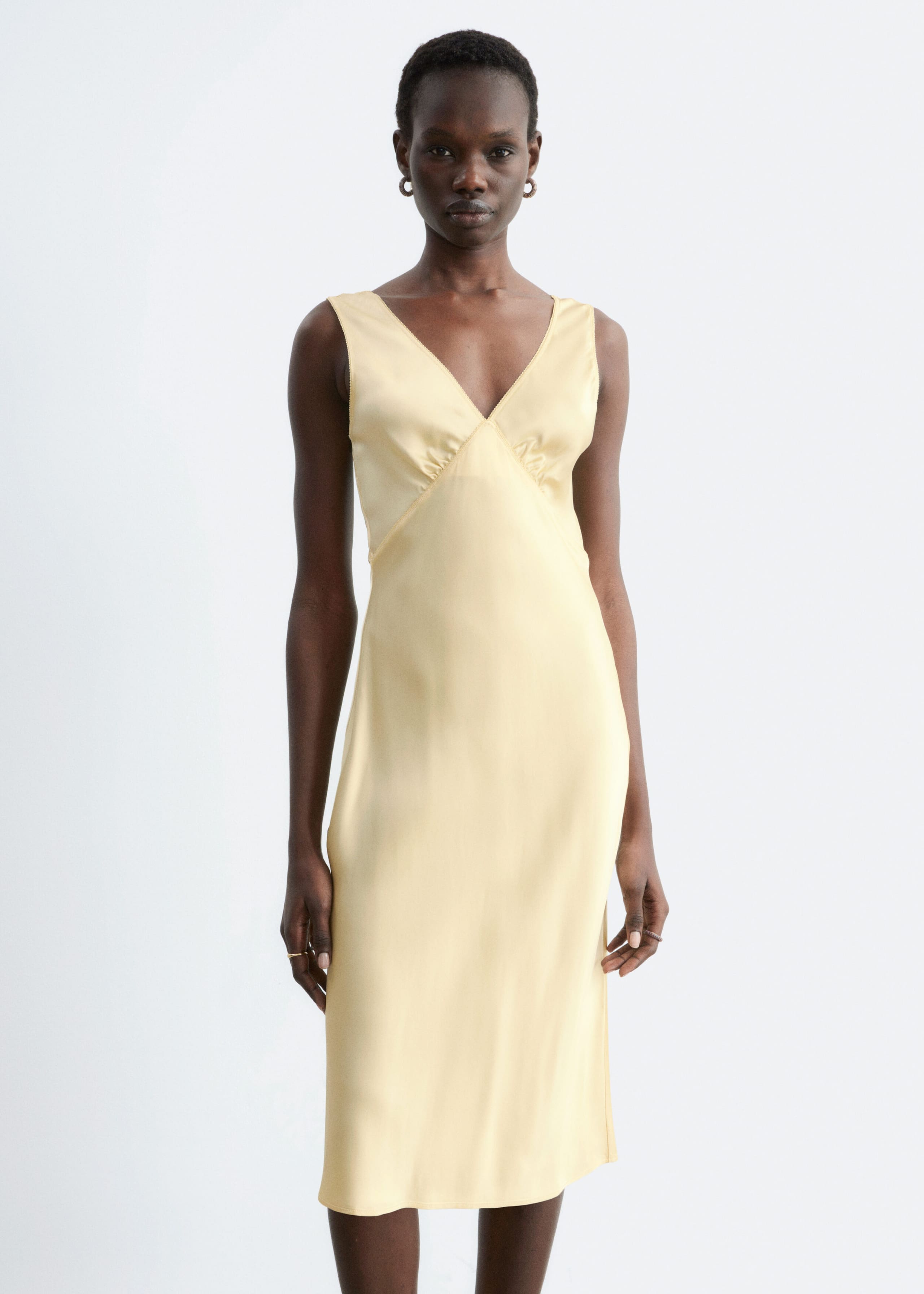 Image of V-Neck Slip Midi Dress