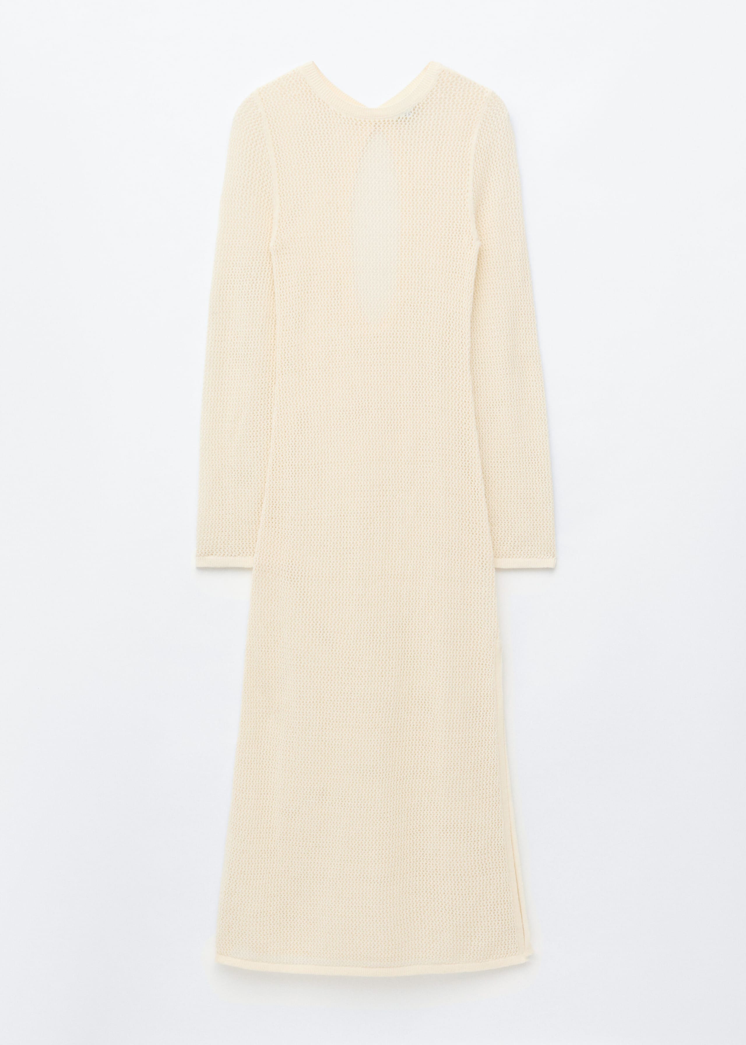 Open-Knit Cotton Dress - White - Still Life