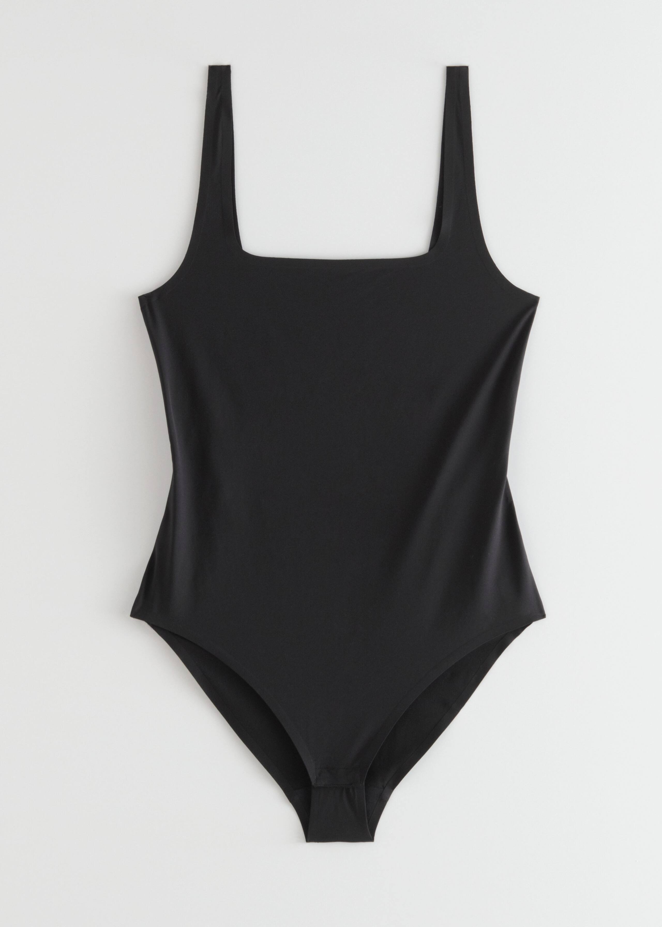 Square Neck Technical Bodysuit - Black - Natura morta