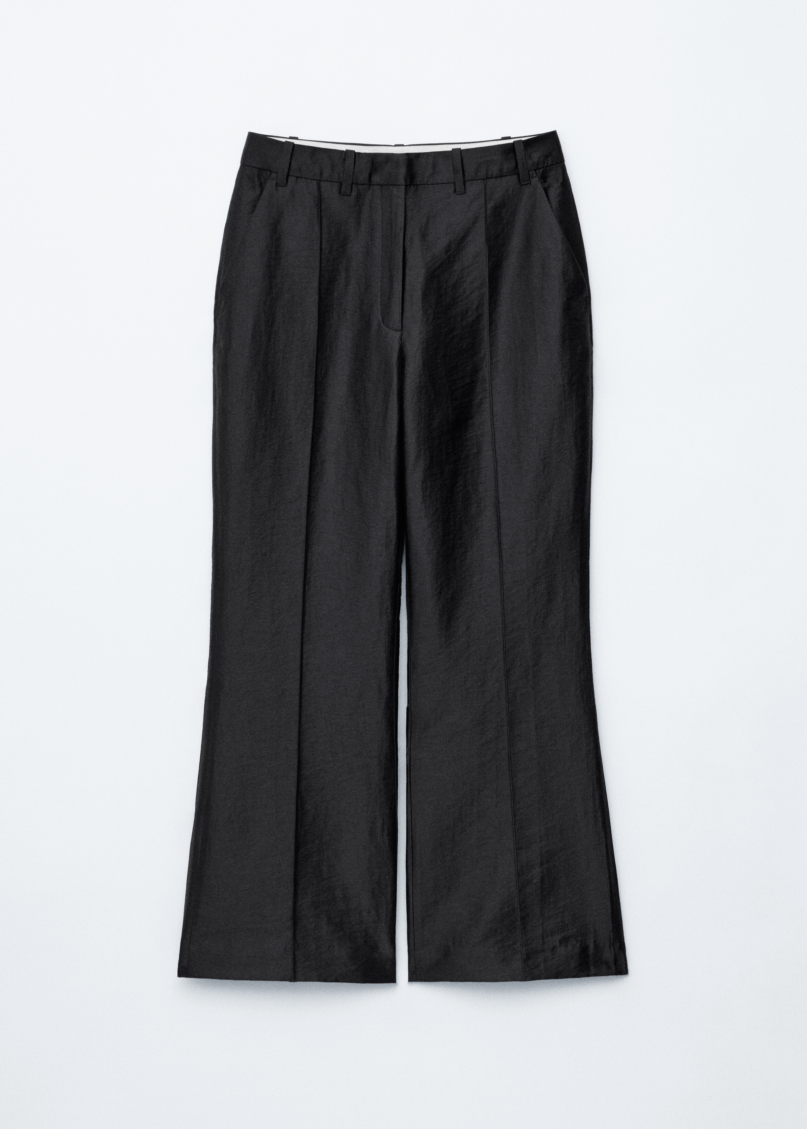 Pantaloni in raso kick-flare - Nero