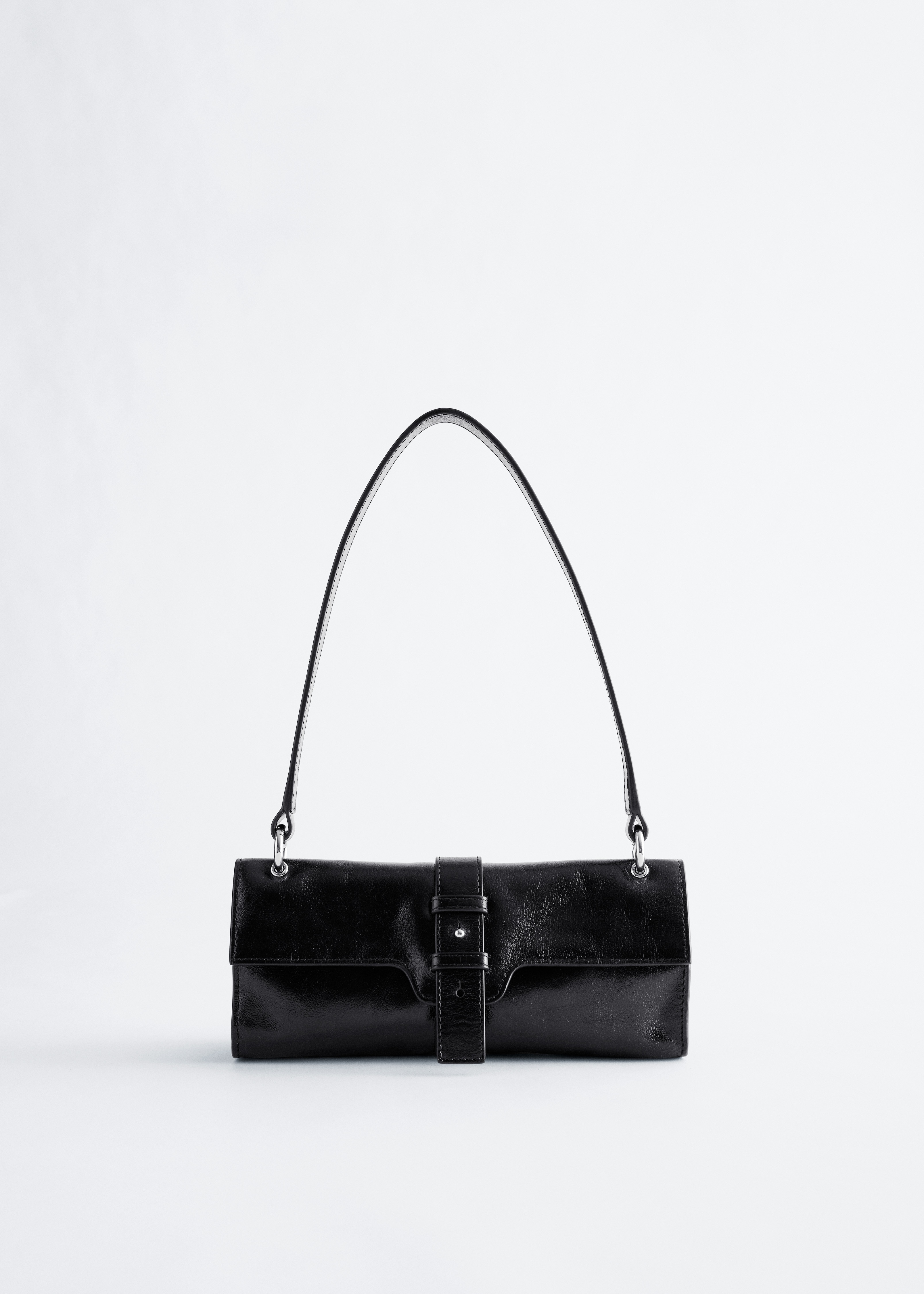 Miniskulderveske i skinn