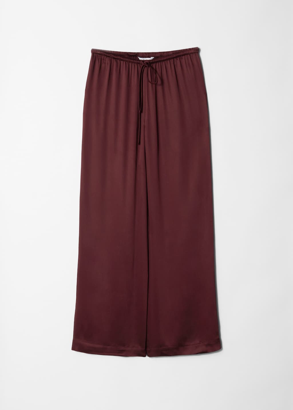Image of Drawstring Satin Trousers